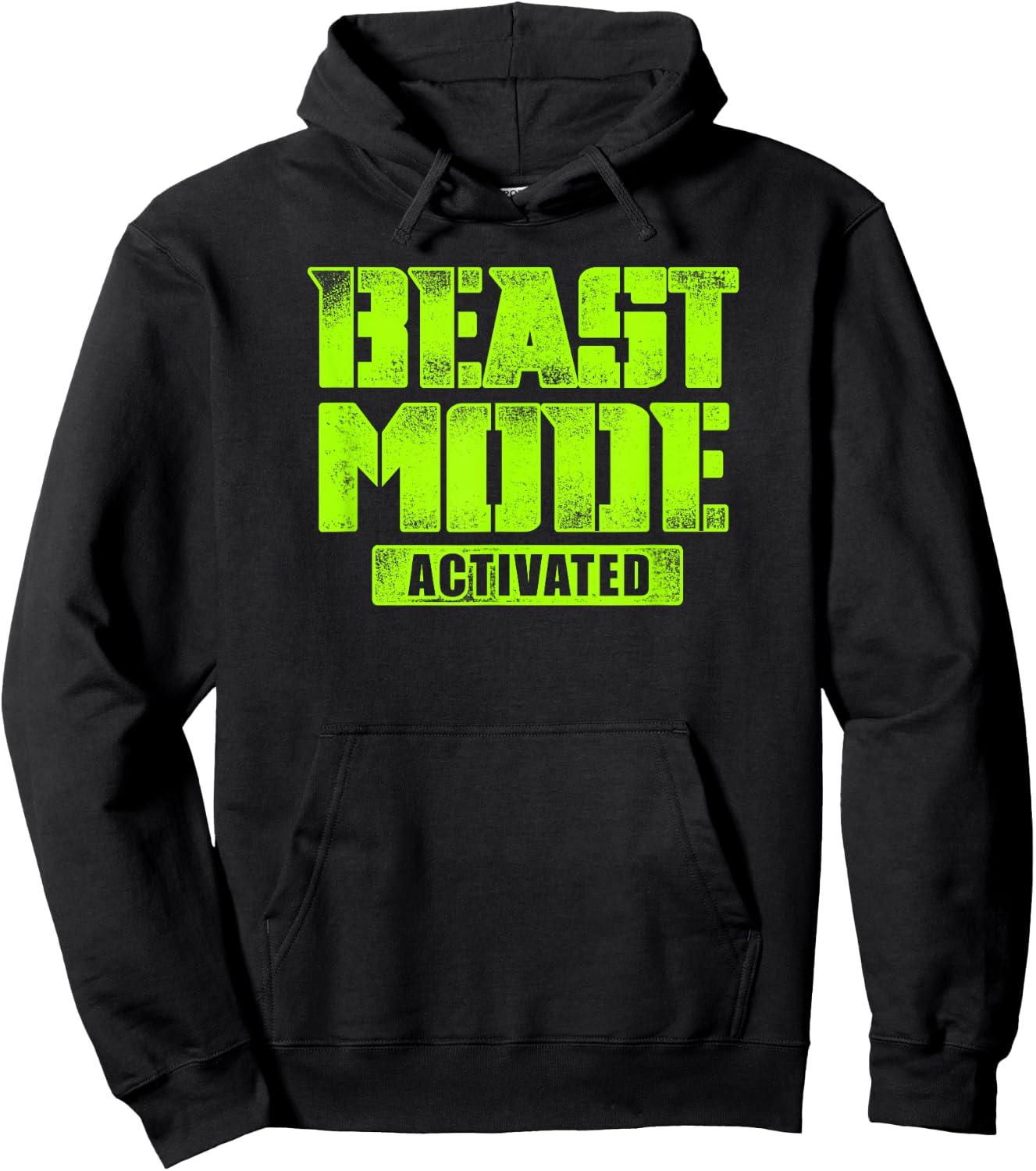 Trendy Graphic Beast Mode Activated Hoodie - Hoodie | Black