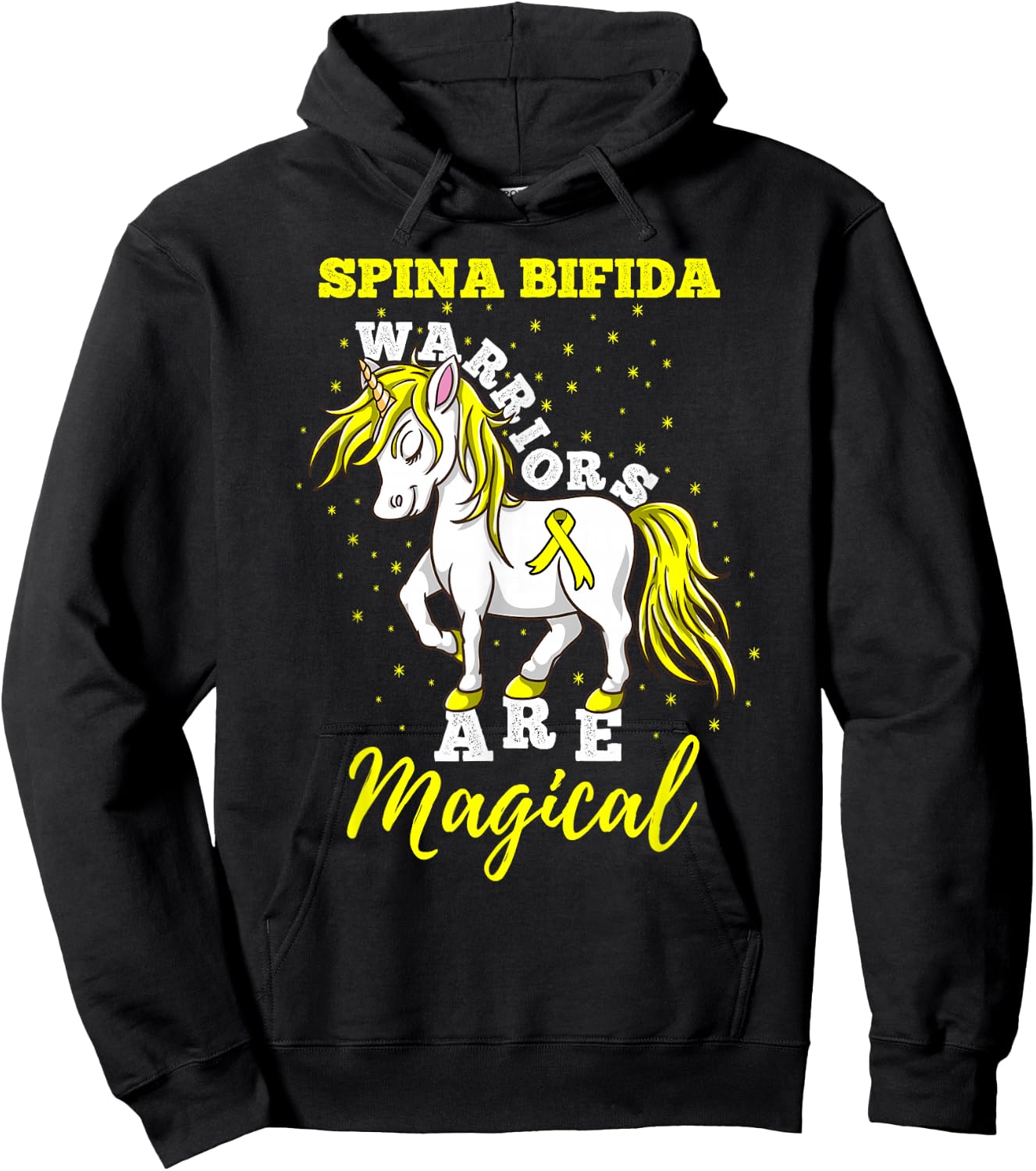 Spina Bifida Warriors Are Magical Spina Bifida Awareness Hoodie - Hoodie | Black