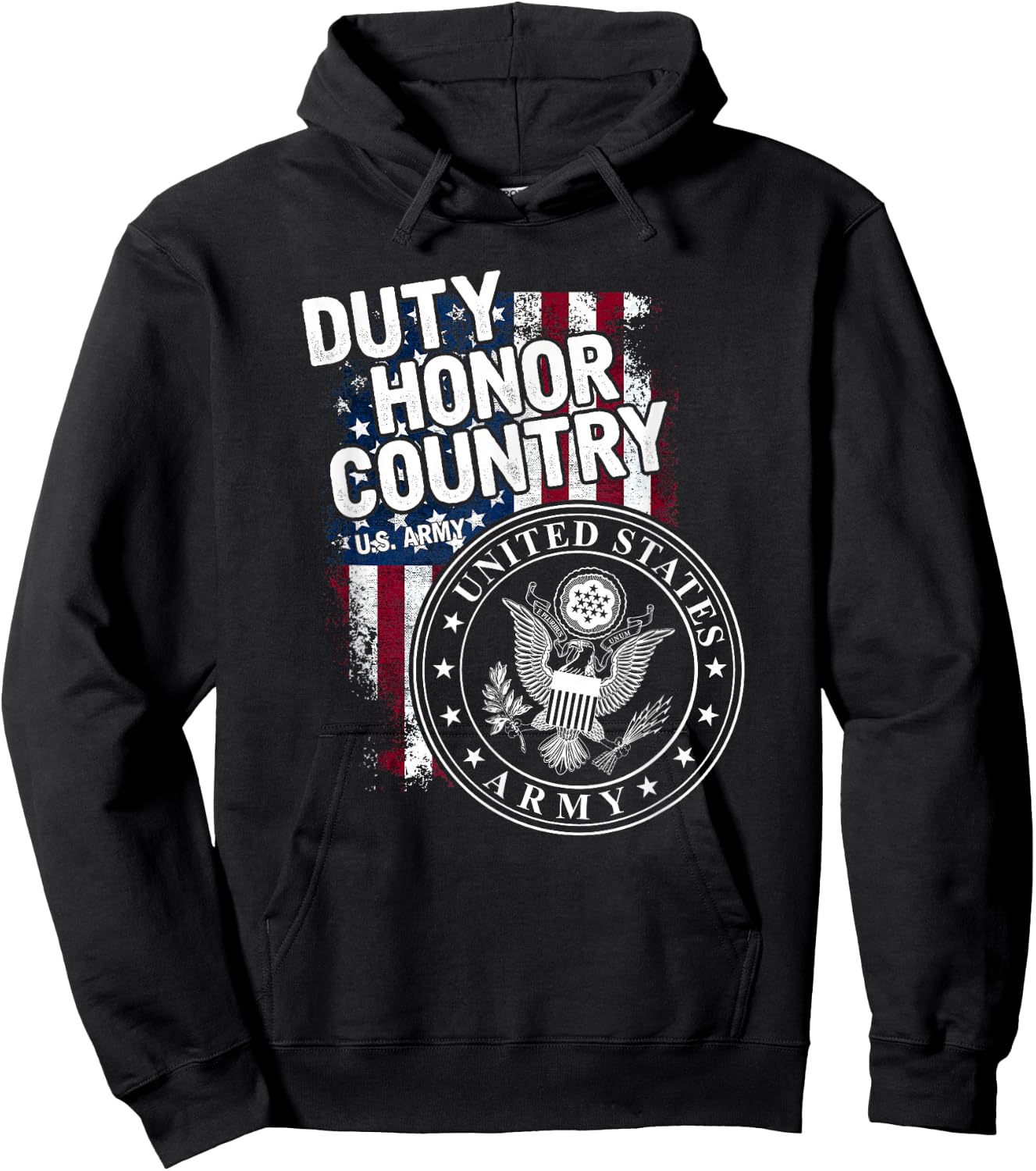 Duty Honor Country U.s. Army Hoodie - Hoodie | Black
