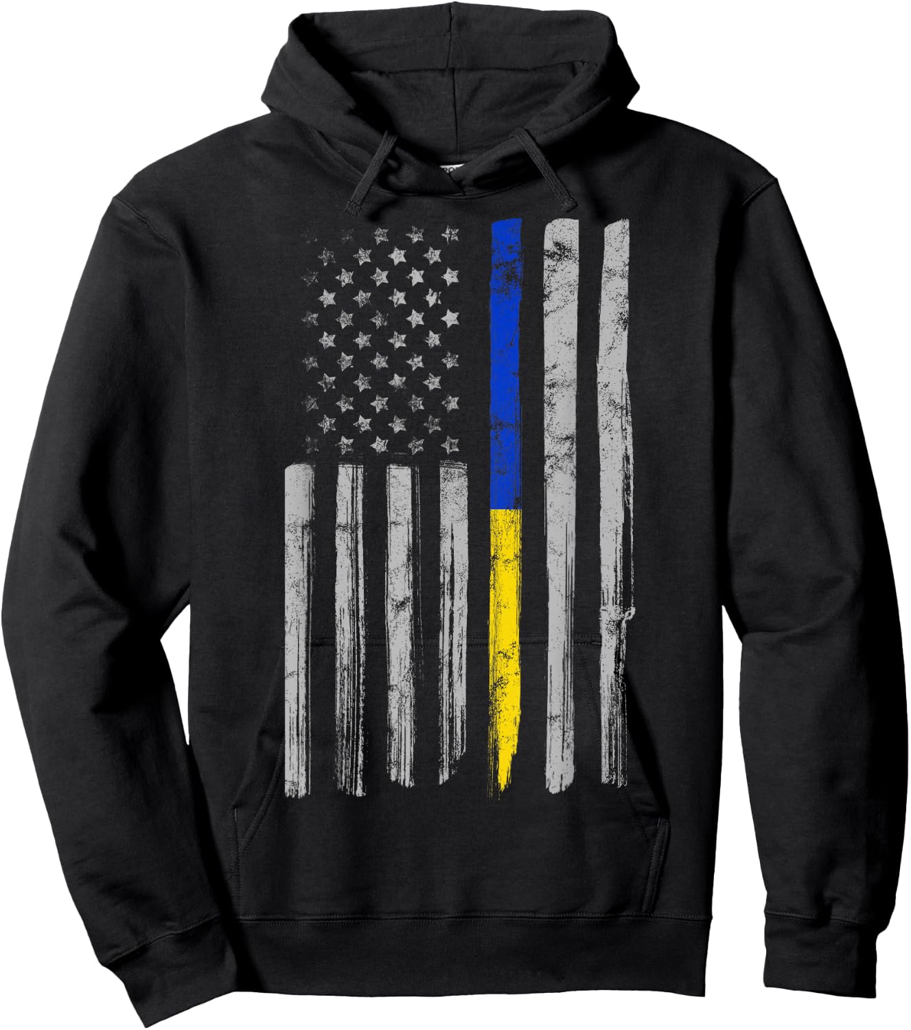 Gold Blue Line 911 Police Dispatcher First Responder Hoodie - Hoodie | Black