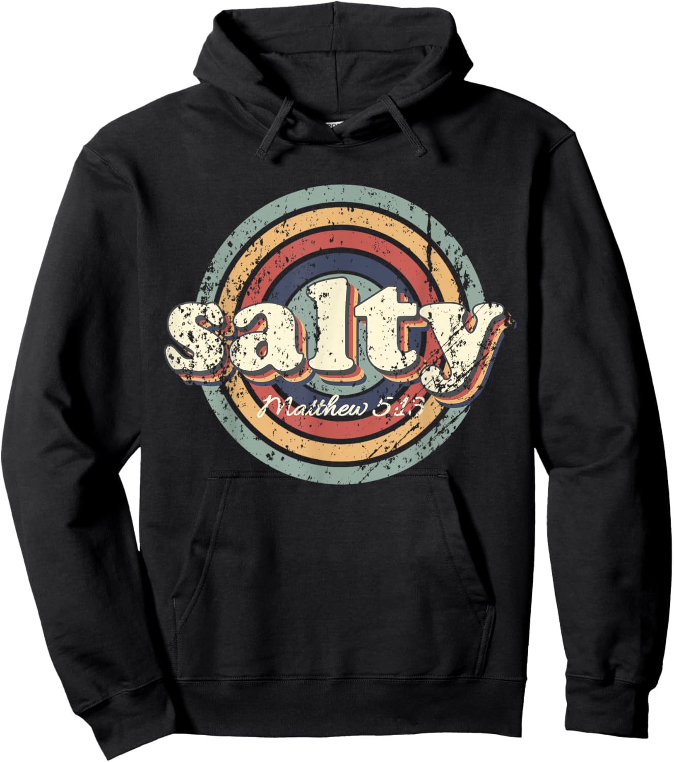 Christian Salty Matthew 5:13 Bible Verse Jesus Faith Vintage Hoodie - Hoodie | Black