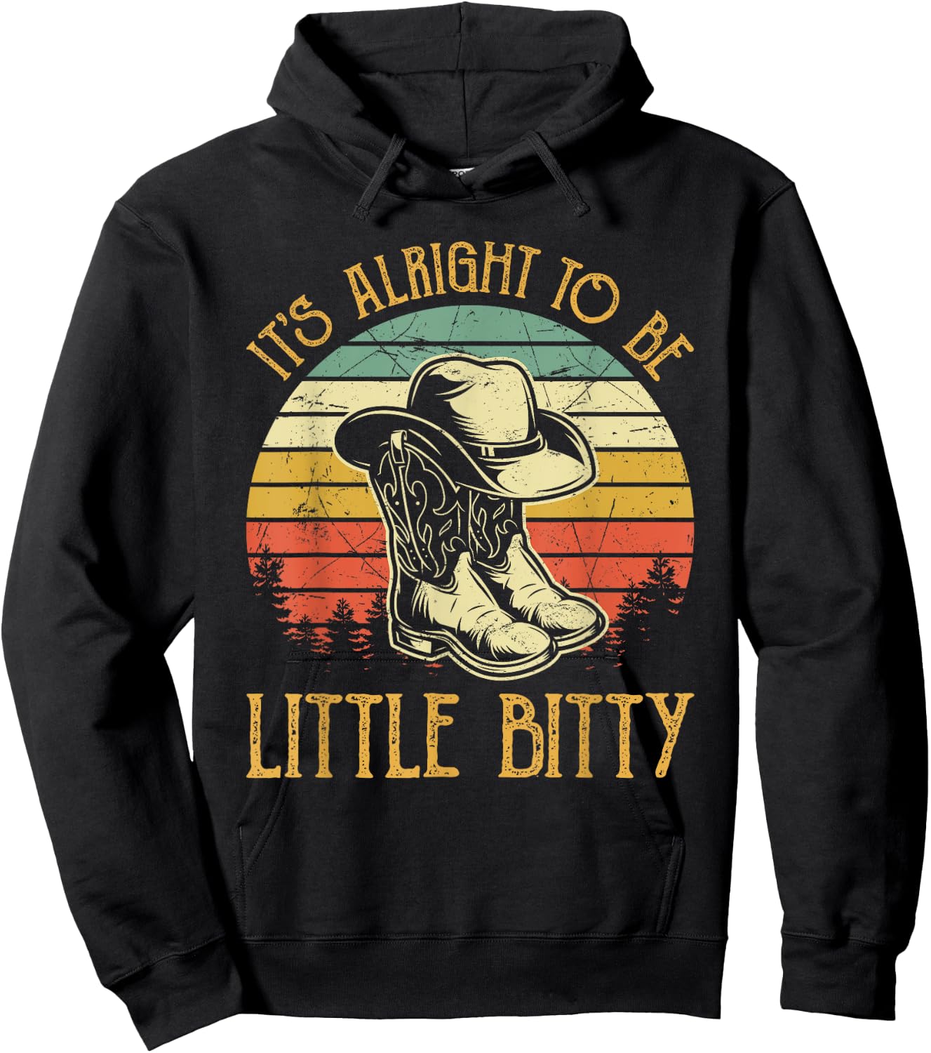 It’s Alright To Be Little Bitty Country Music Toddler Hoodie - Hoodie | Black
