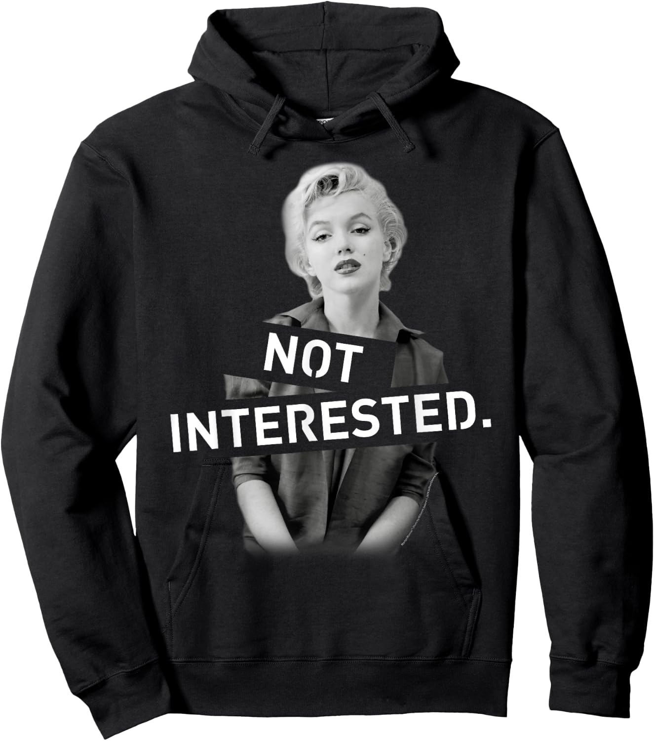 Marilyn Monroe : Black, Women's, Small, Short Sleeve, Classic Fit, Graphic Artwork: OMMS-0078 Hoodie - Hoodie | Black