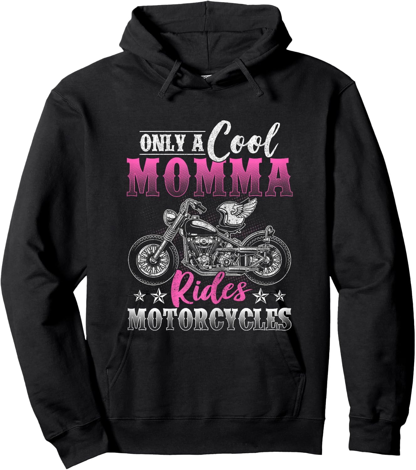 Funny Motorcycle Lover Graphic Biker Moms Motorbike Rider Hoodie - Hoodie | Black