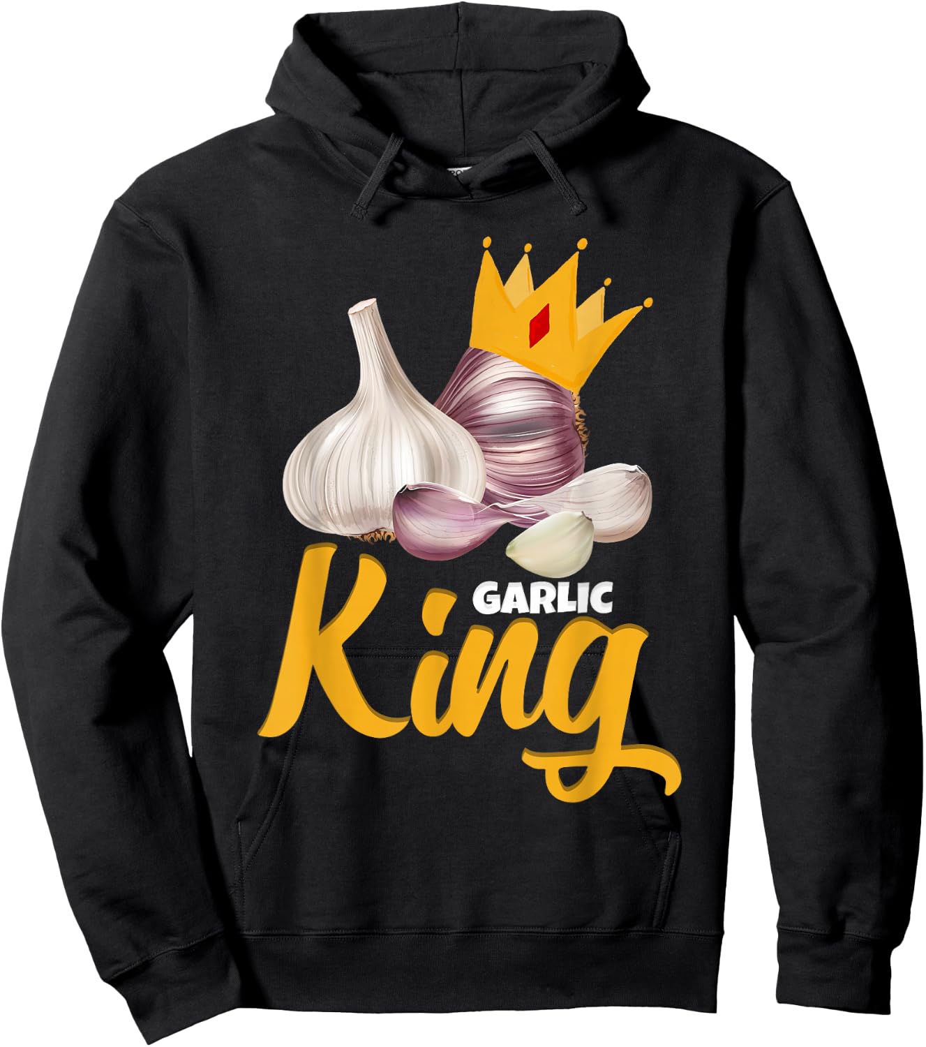 Garlic King Garlic Lover Garlic Hoodie - Hoodie | Black