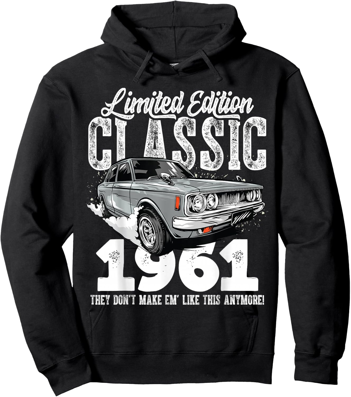 62nd birthday Vintage Classic Car 1961 B-day 62 year old Hoodie - Hoodie | Black