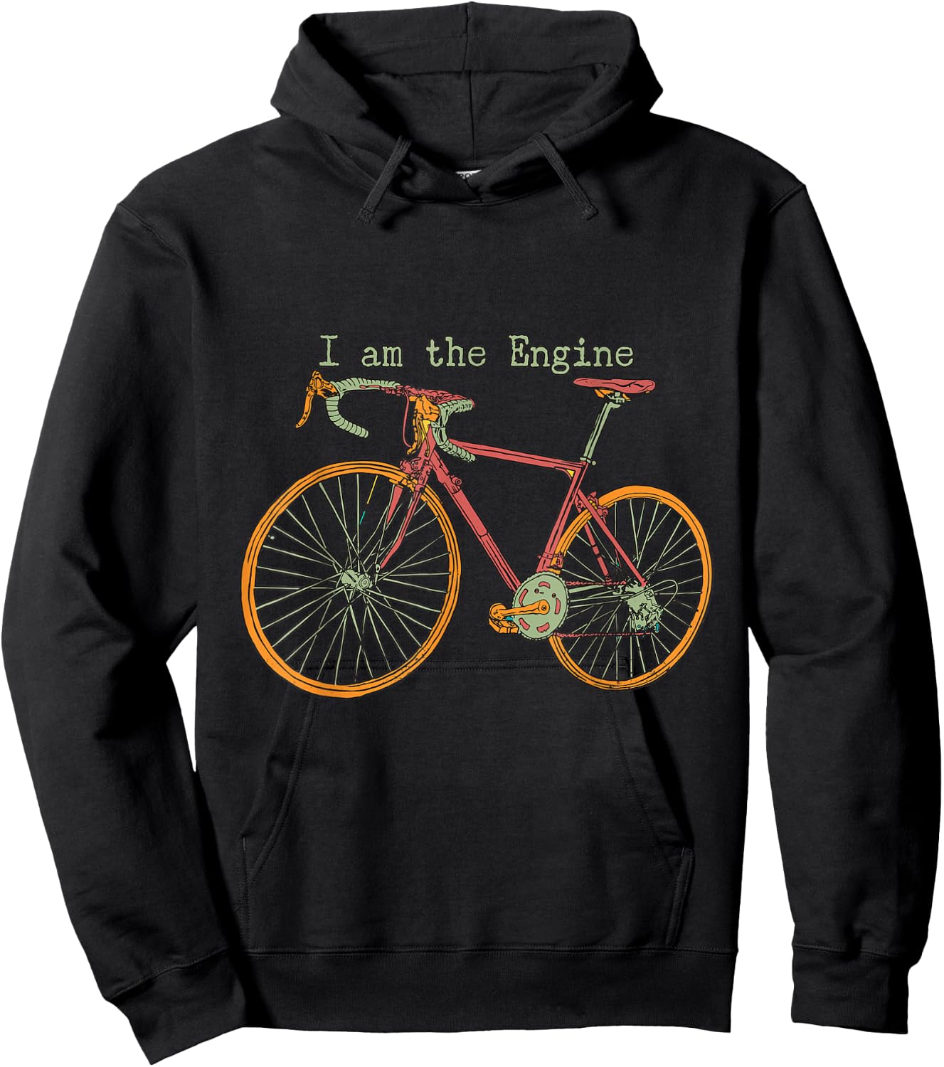 I Am The Engine Bike Mountain Biking Hoodie - Hoodie | Black