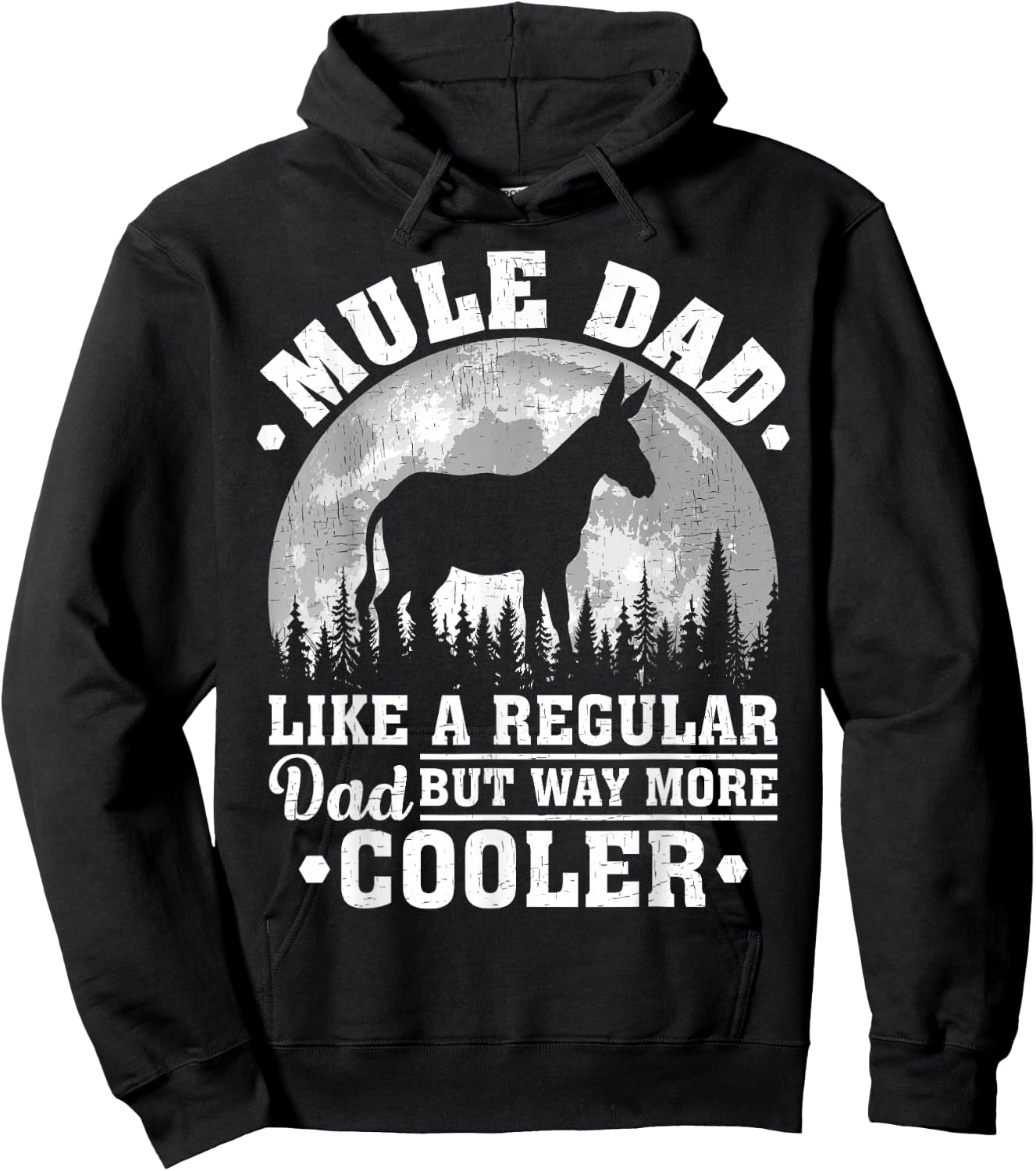 Mule Dad Like A Regular Dad Funny Mule Father's Day Hoodie - Hoodie | Black