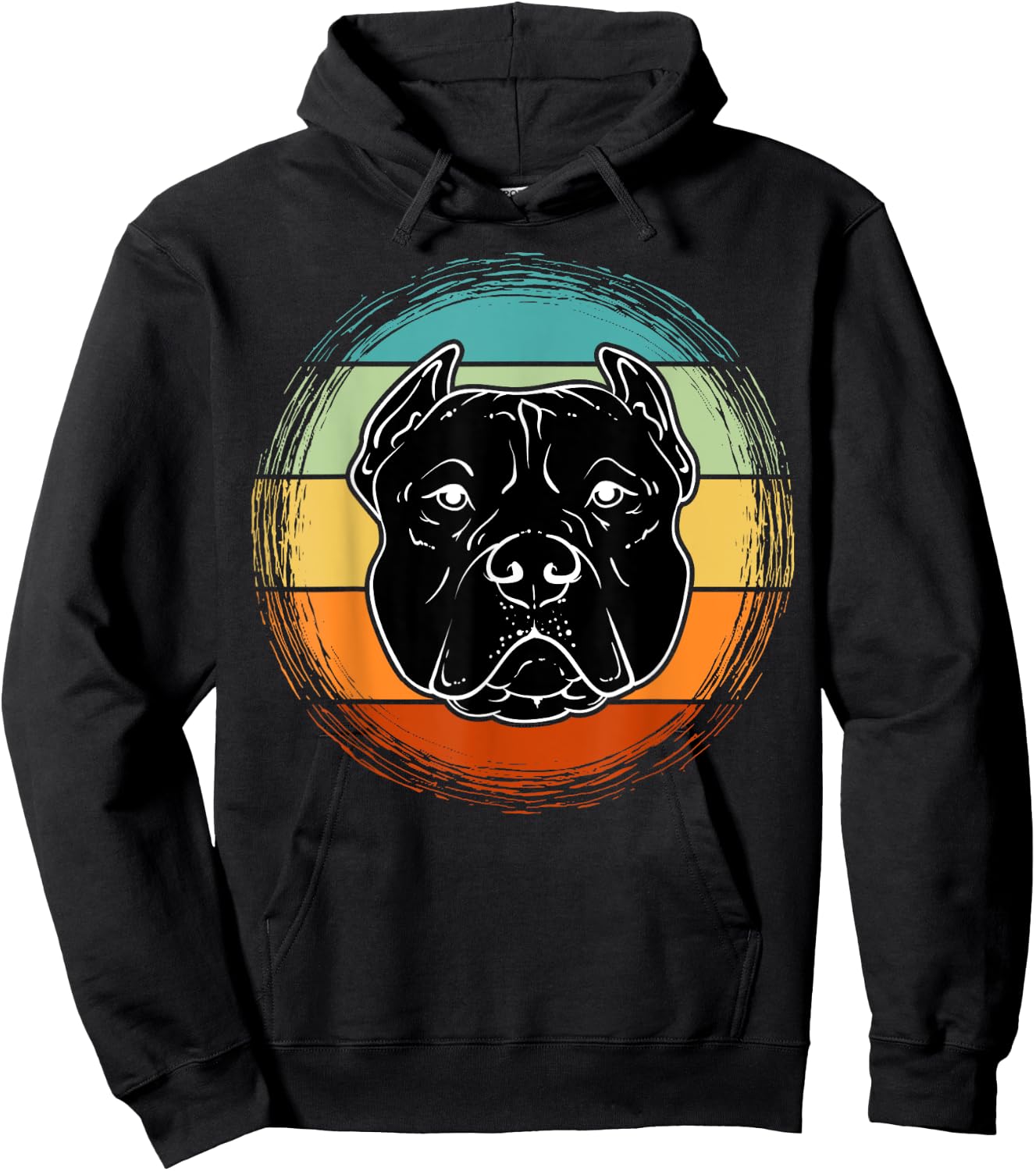 Vintage Pitbull Design For Pitbulls & Dogs Lovers dog face Hoodie - Hoodie | Black