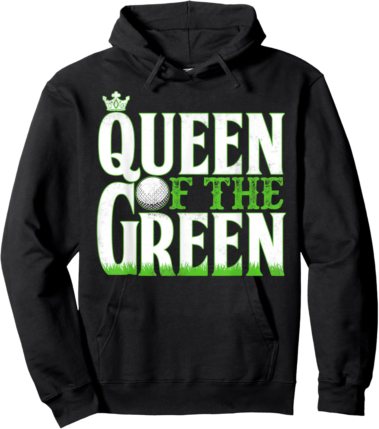 Funny Golf Queen Of The Green Hoodie - Hoodie | Black