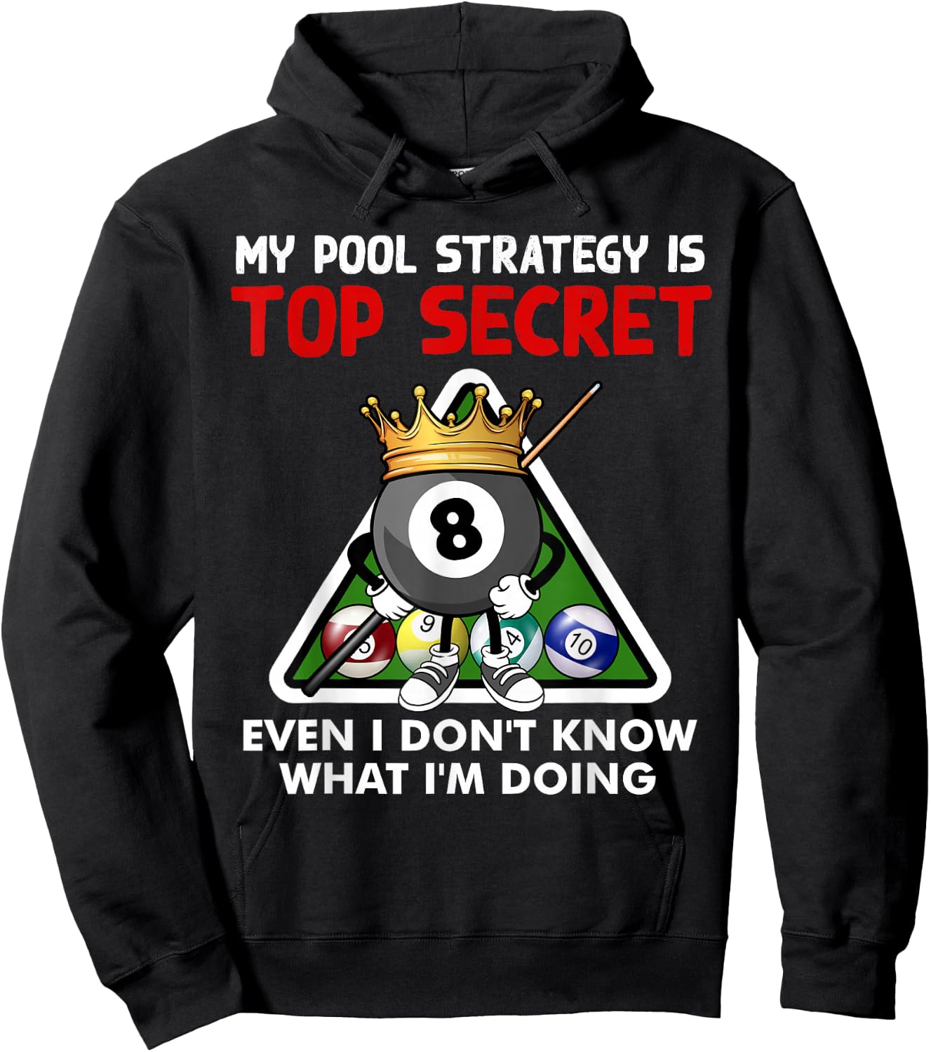 Funny Billiards Art Women Billiards Pool Players Hoodie - Hoodie | Black