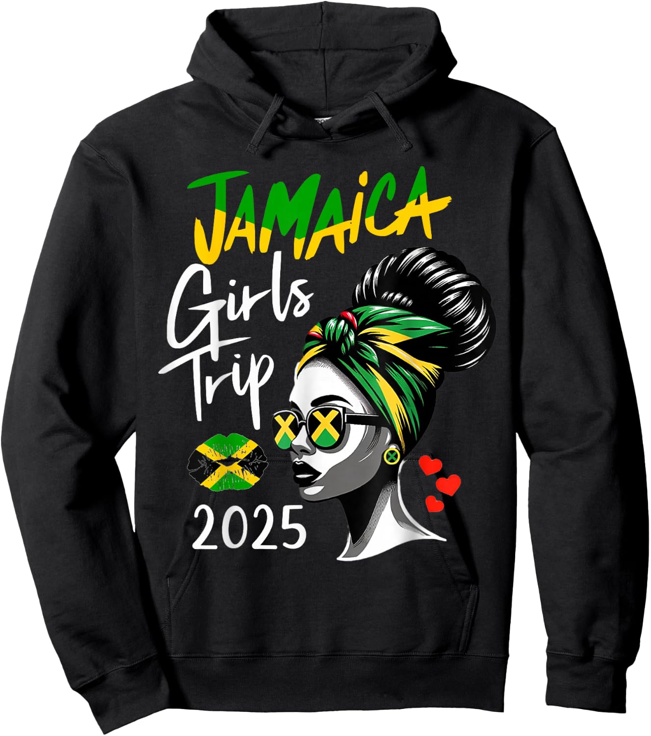 Jamaica Girls Trip 2025 Matching Women Summer Vacation Trip Hoodie - Hoodie | Black