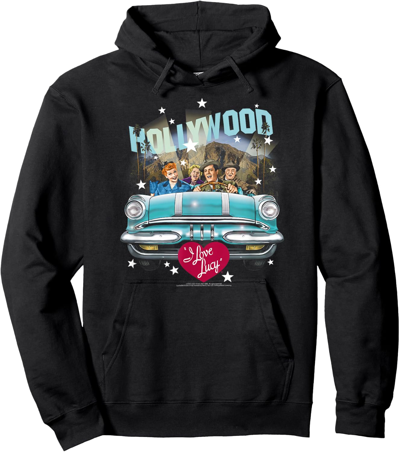 I Love Lucy Hollywood Road Trip Hoodie - Hoodie | Black