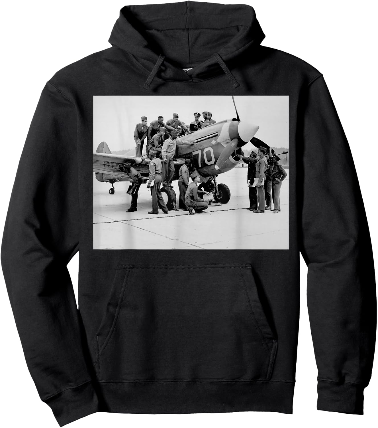 Vintage Tuskegee Pilots USA Black History World War 2 Airmen Hoodie - Hoodie | Black