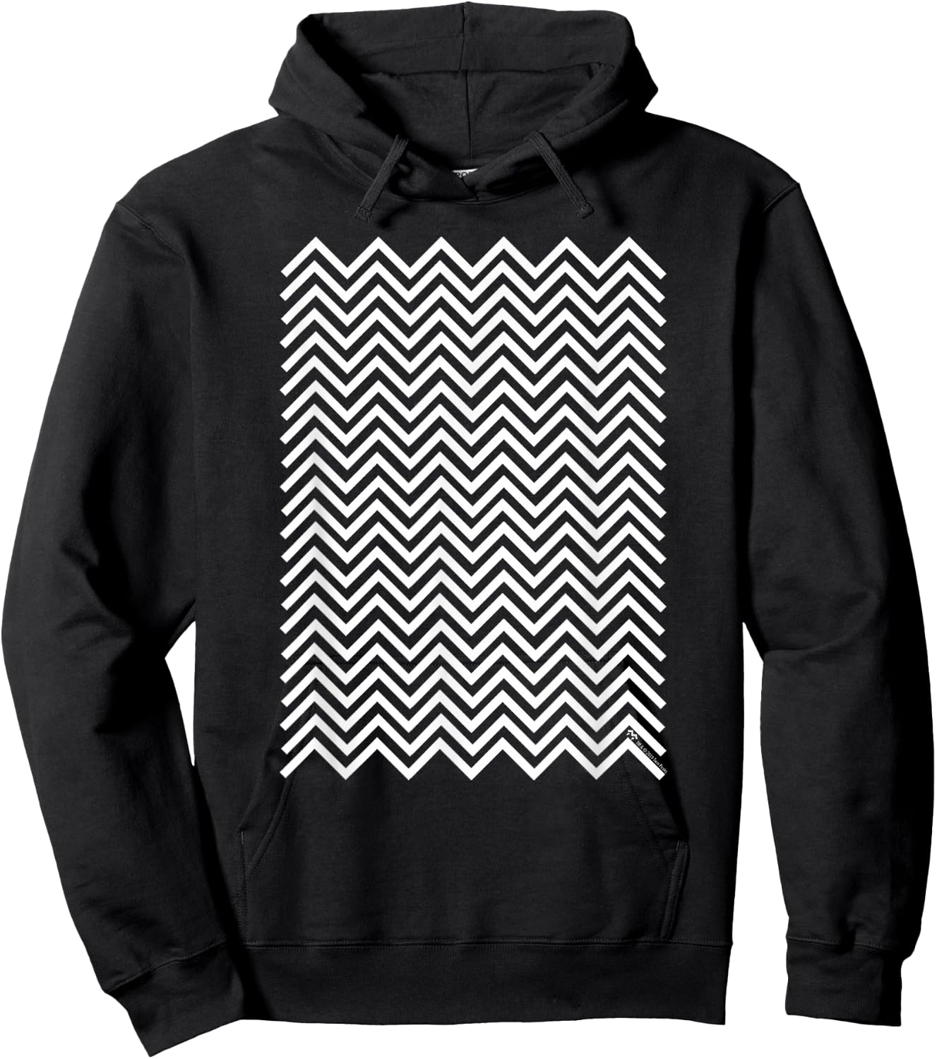 Twin Peaks Black and White Chevron Hoodie - Hoodie | Black