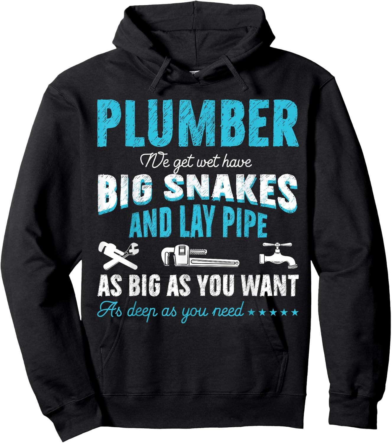 Funny Plumbing Graphic Design Plumber Dad Husband Men Hoodie - Hoodie | Black