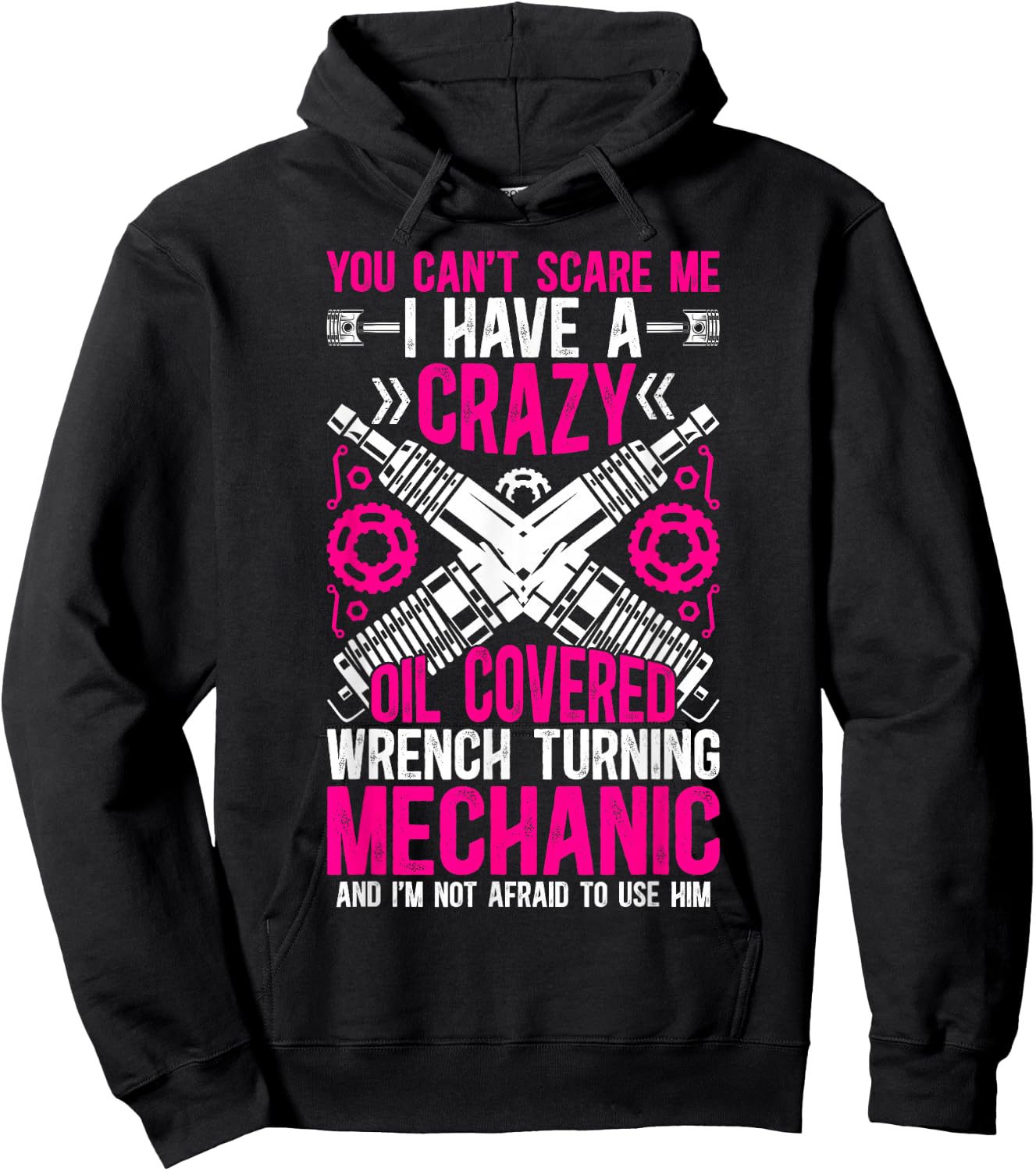 Funny Mechanic Wife Mechanic's Wife of A Mechanic Hoodie - Hoodie | Black