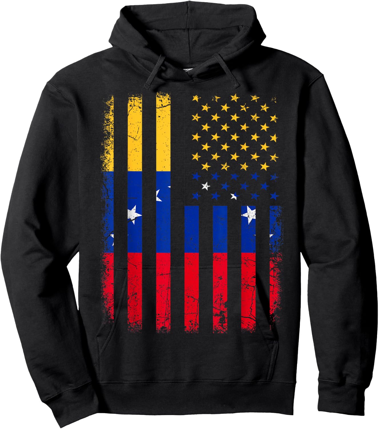 Venezuelan American Flag Venezuelan Roots Venezuela America Small Hoodie - Hoodie | Black