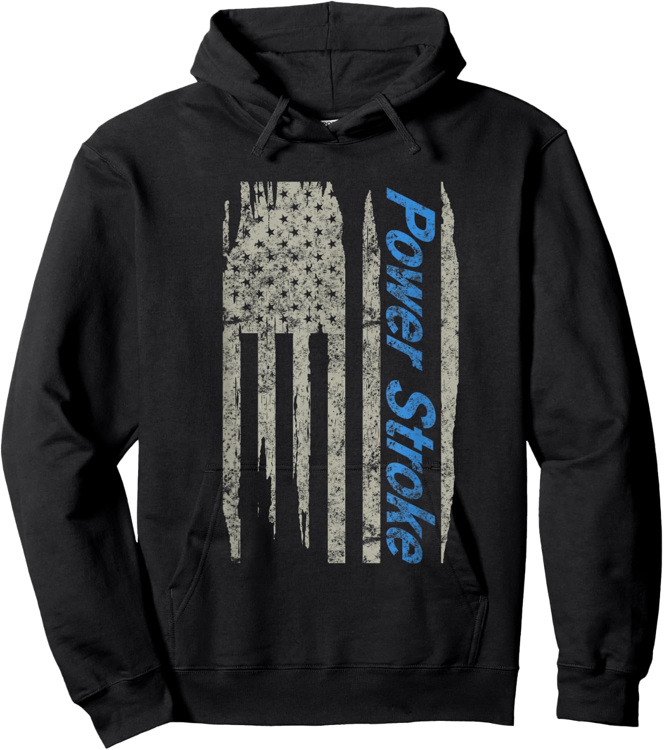 Power Stroke American Flag Hoodie - Hoodie | Black