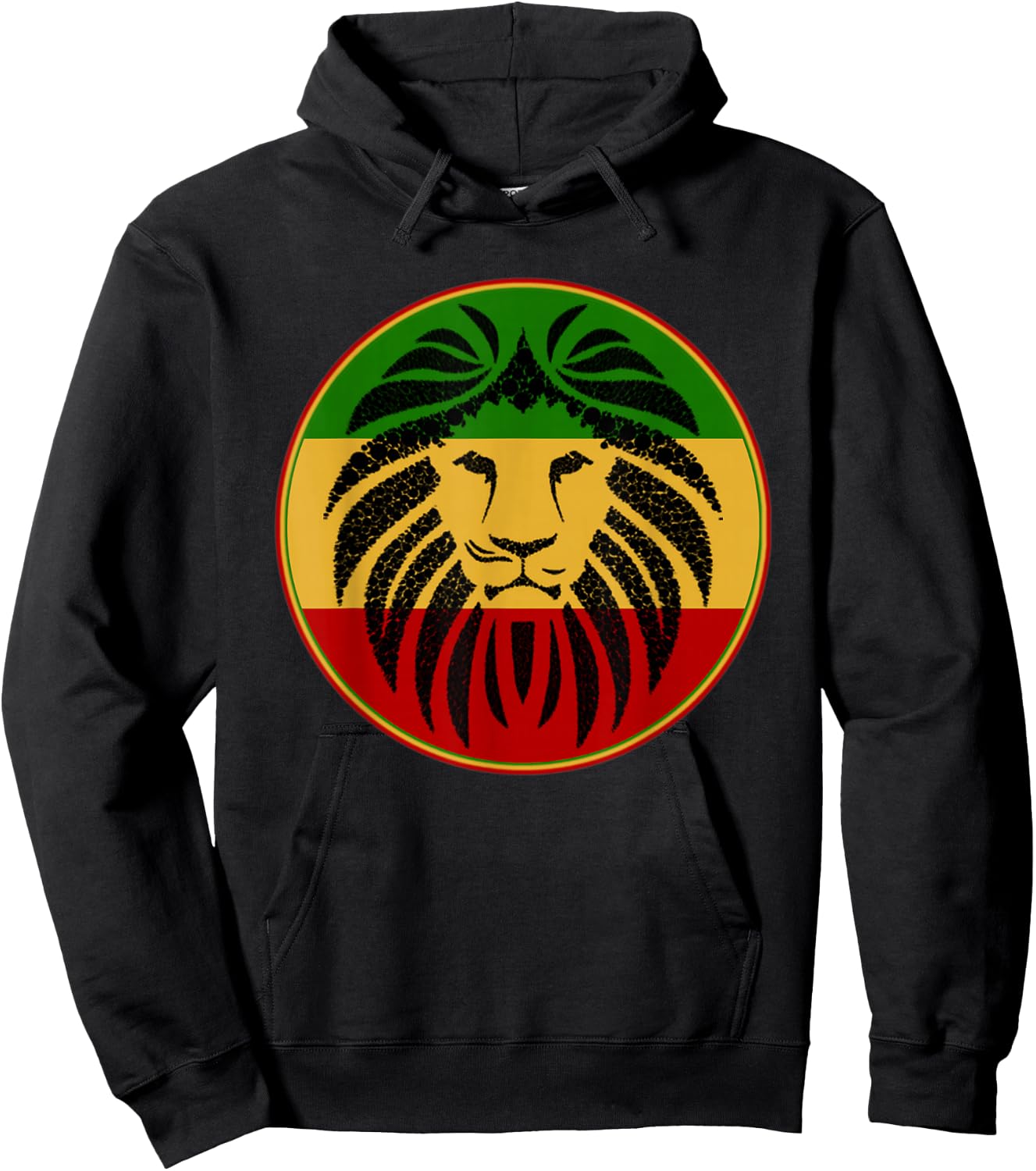 Lion Dread Rasta Rastafarian Reggae Music Hoodie - Hoodie | Black