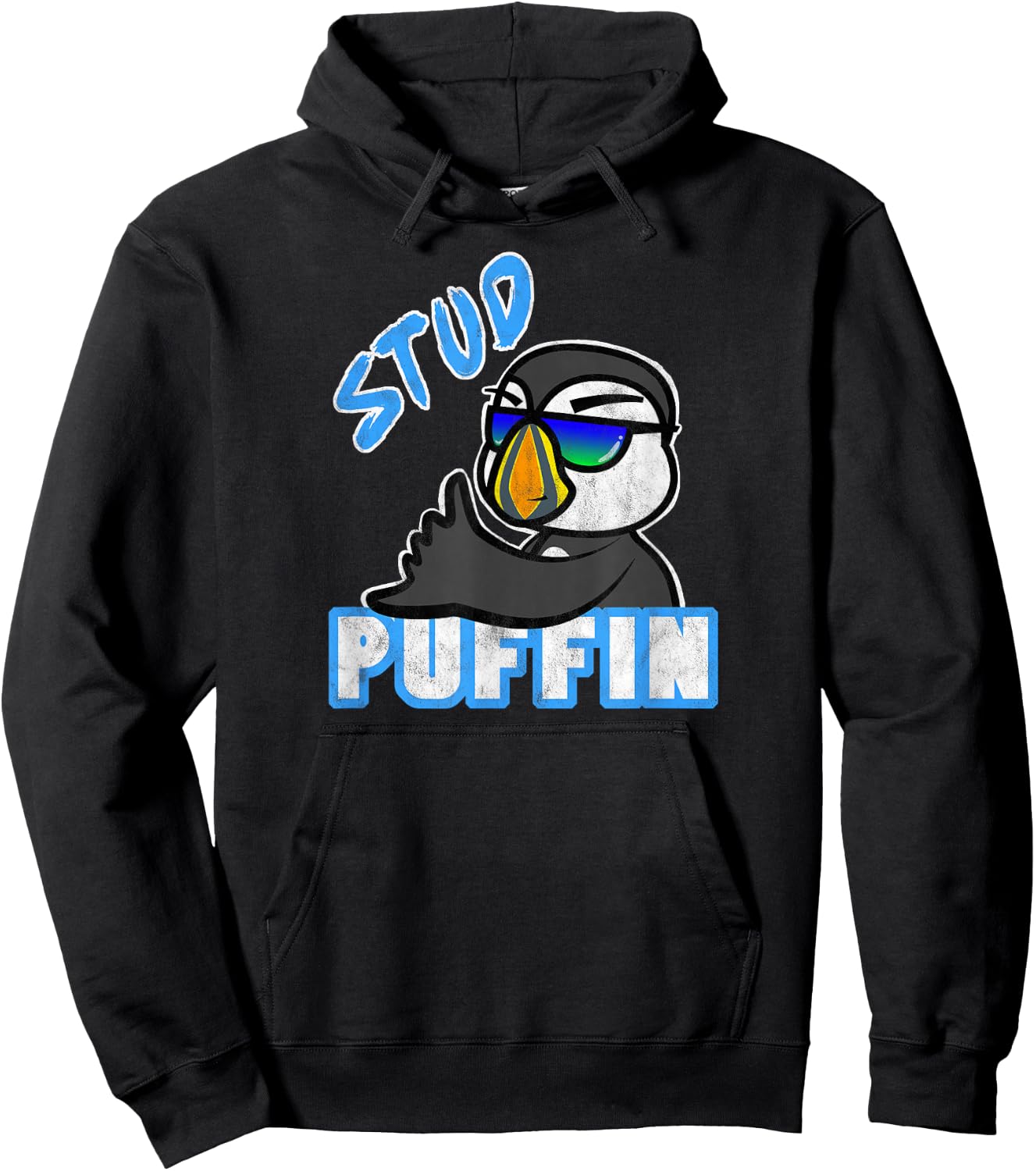 Awesome Funny Stud Puffin the Stud Muffin Hoodie - Hoodie | Black