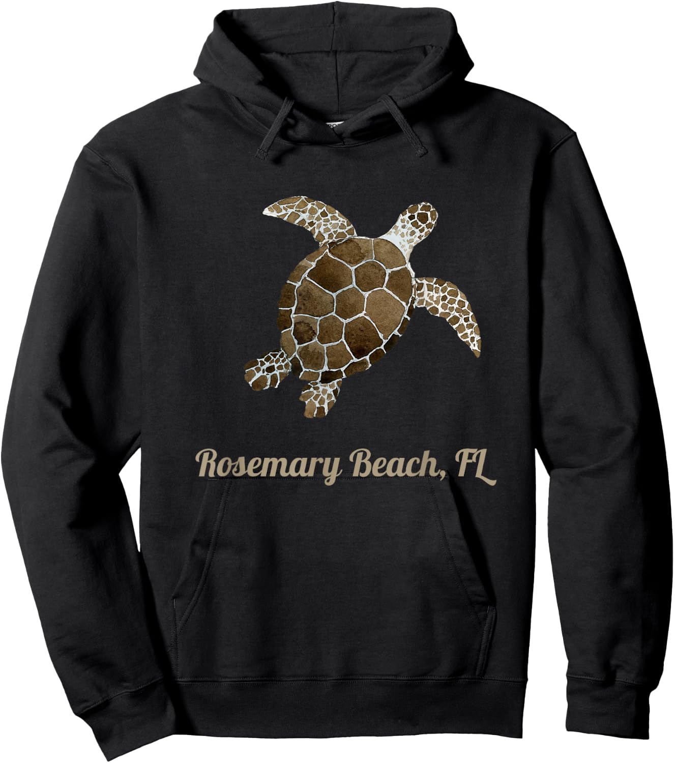 Beach Rosemary, FL Marine Biology Save The Sea Turtle Women Kids Hoodie - Hoodie | Black