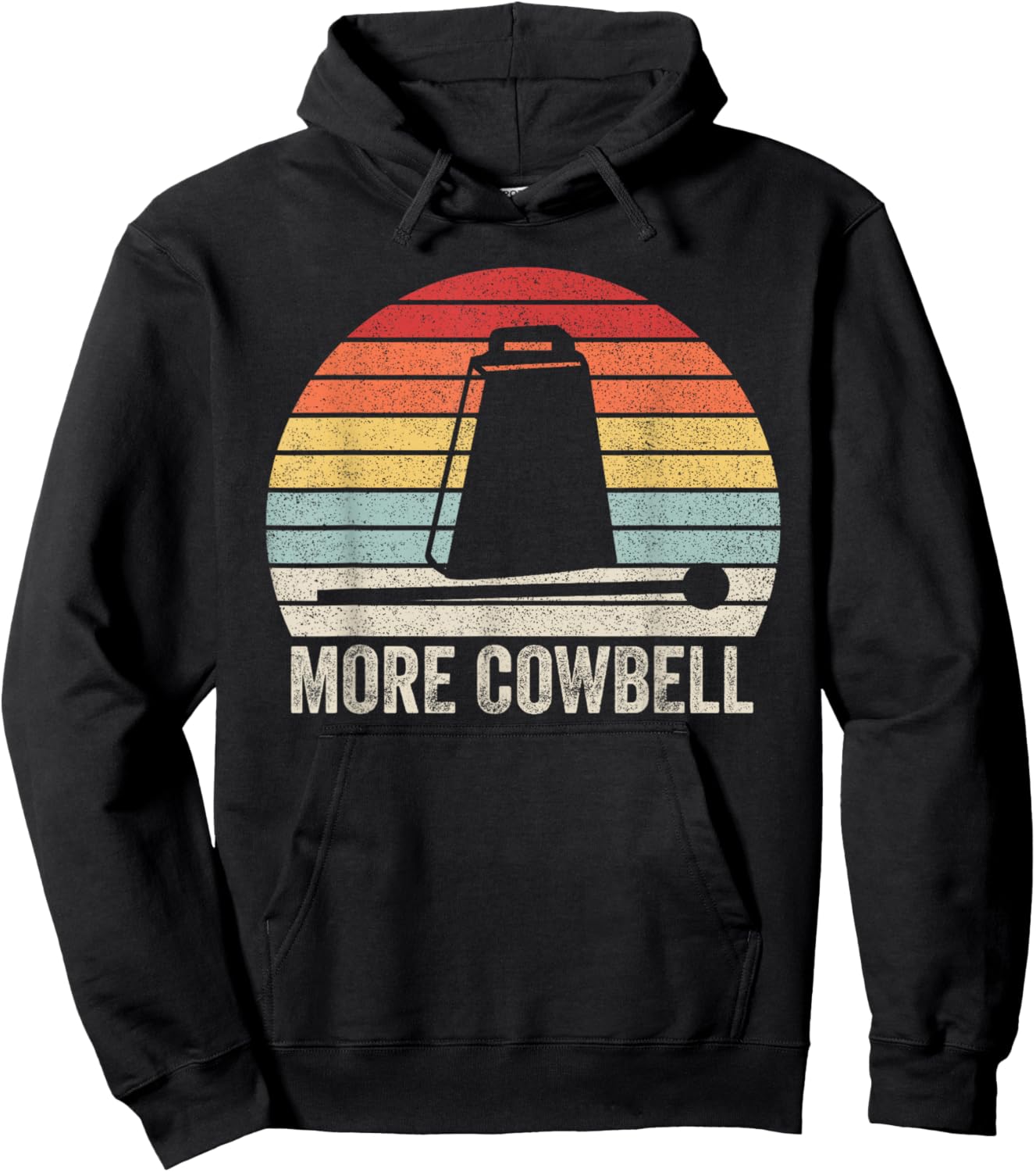 Vintage Retro More Cowbell Shirt Funny Sarcastic Humor Hoodie - Hoodie | Black