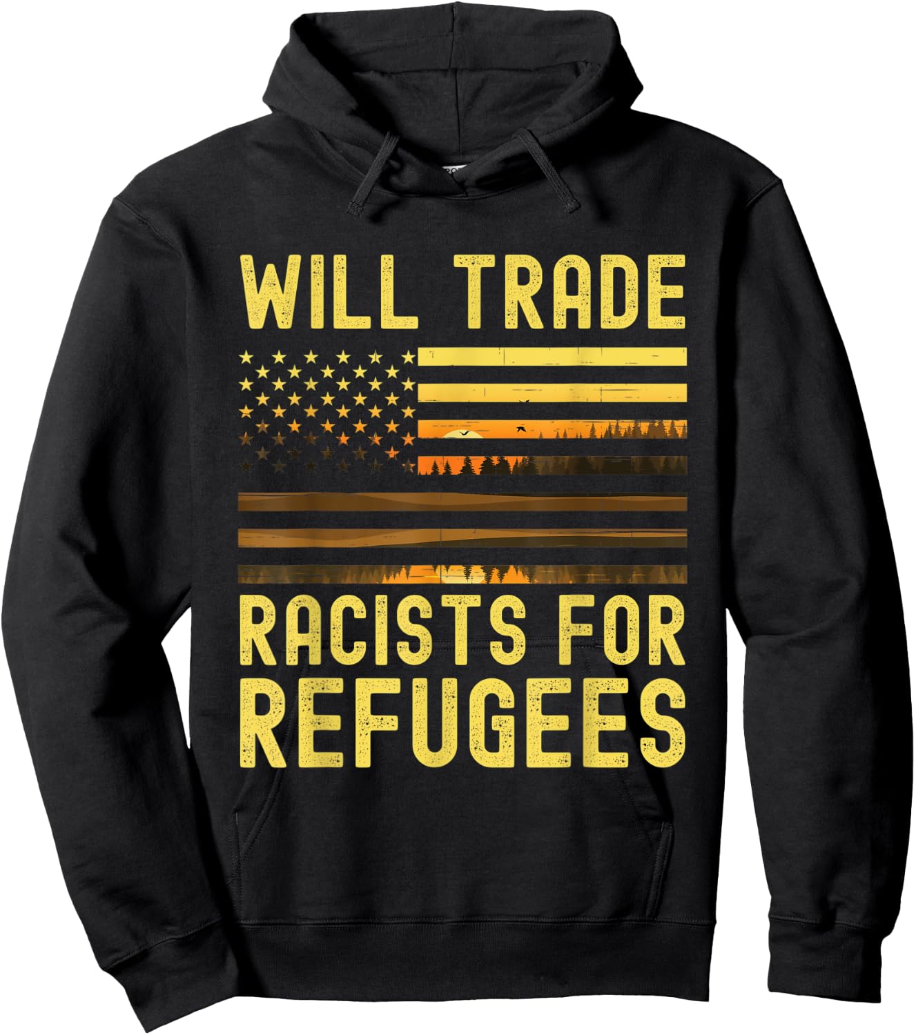 Will Trade Racists For Refugees Hoodie - Hoodie | Black