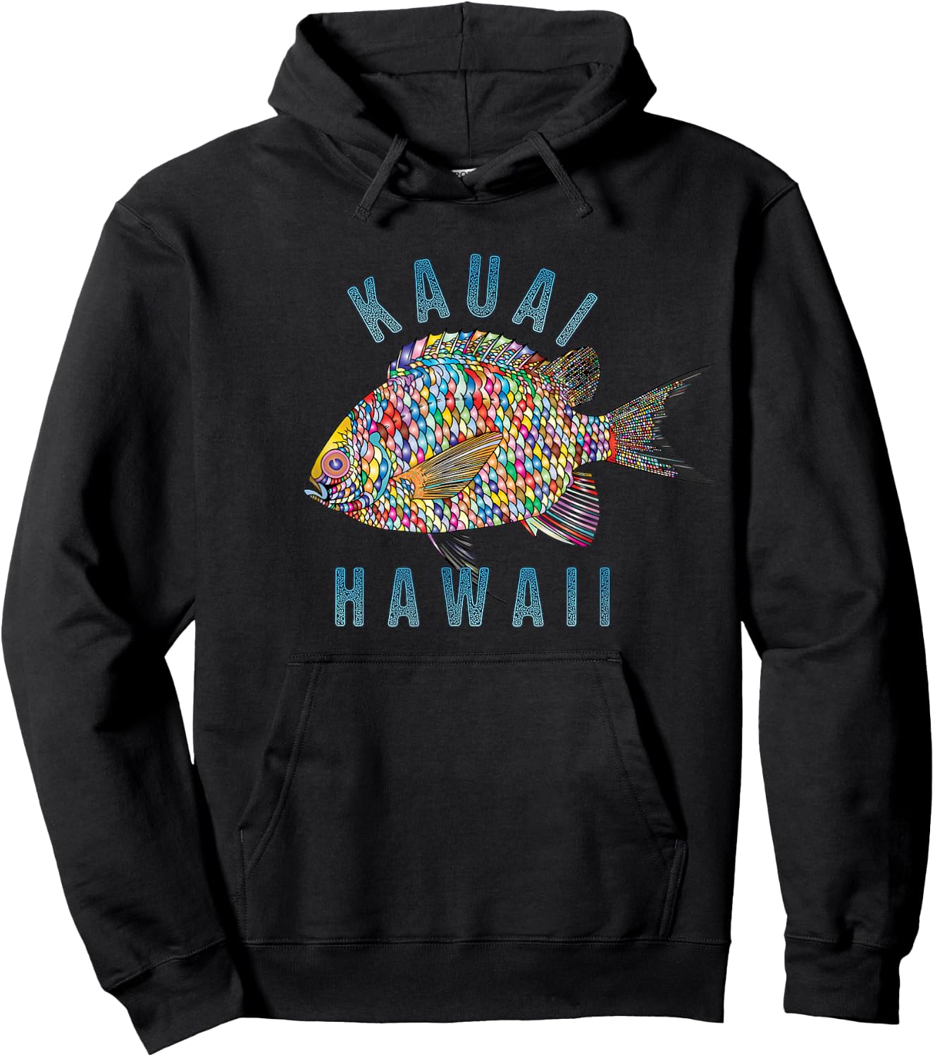 Kauai, Hawaii Beach Design / Souvenir Illustration Men Women Kids Hoodie - Hoodie | Black
