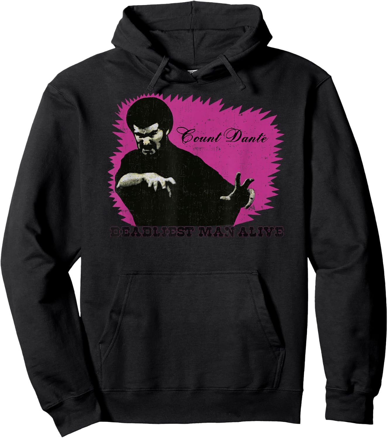 Count Dante Deadliest Man Alive Distressed Graphic Hoodie - Hoodie | Black