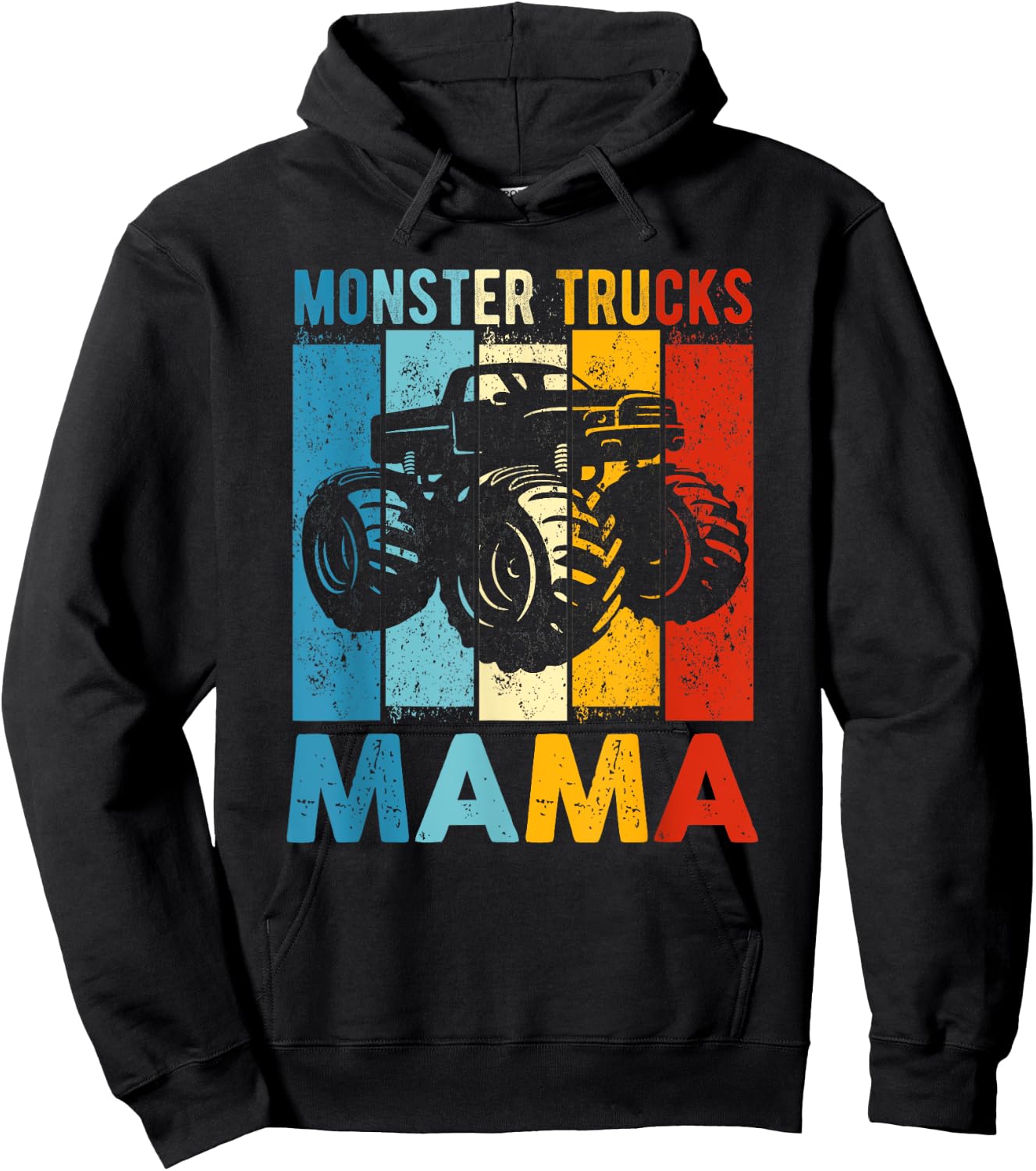 Vintage Monster Truck Shirt Monster Truck Mama Girl Mom Hoodie - Hoodie | Black