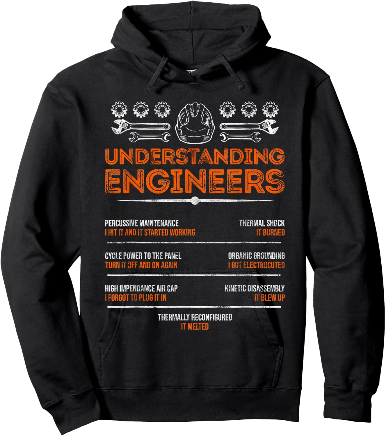 Understanding Engineers Funny and Humorous Engineering Hoodie - Hoodie | Black