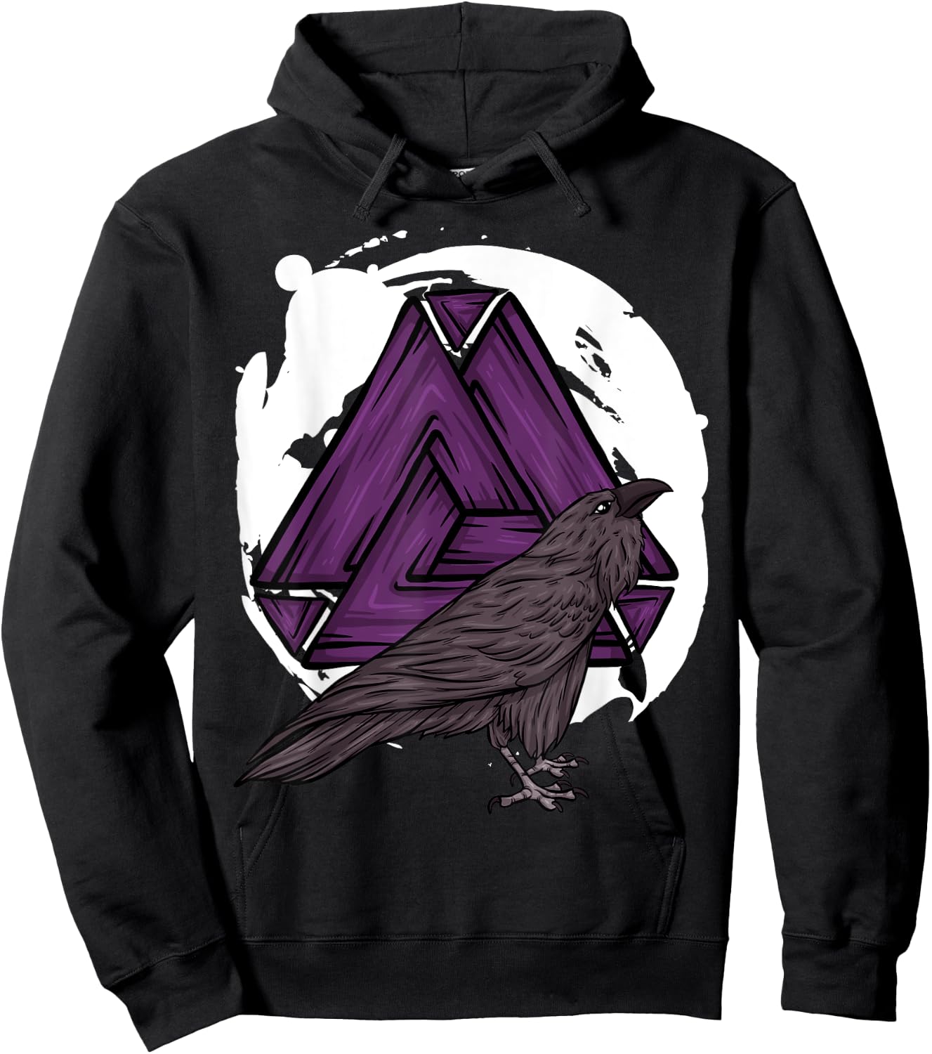 Viking Norway Norwegian Scandinavian Valhalla Raven Hoodie - Hoodie | Black