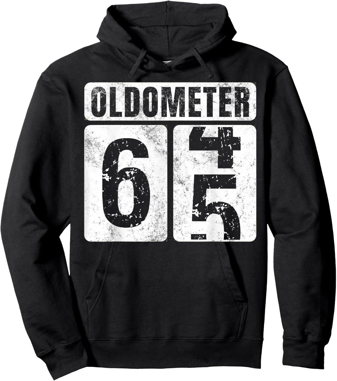 Oldometer 65 Shirt Vintage Funny 65th Birthday Gift Hoodie - Hoodie | Black