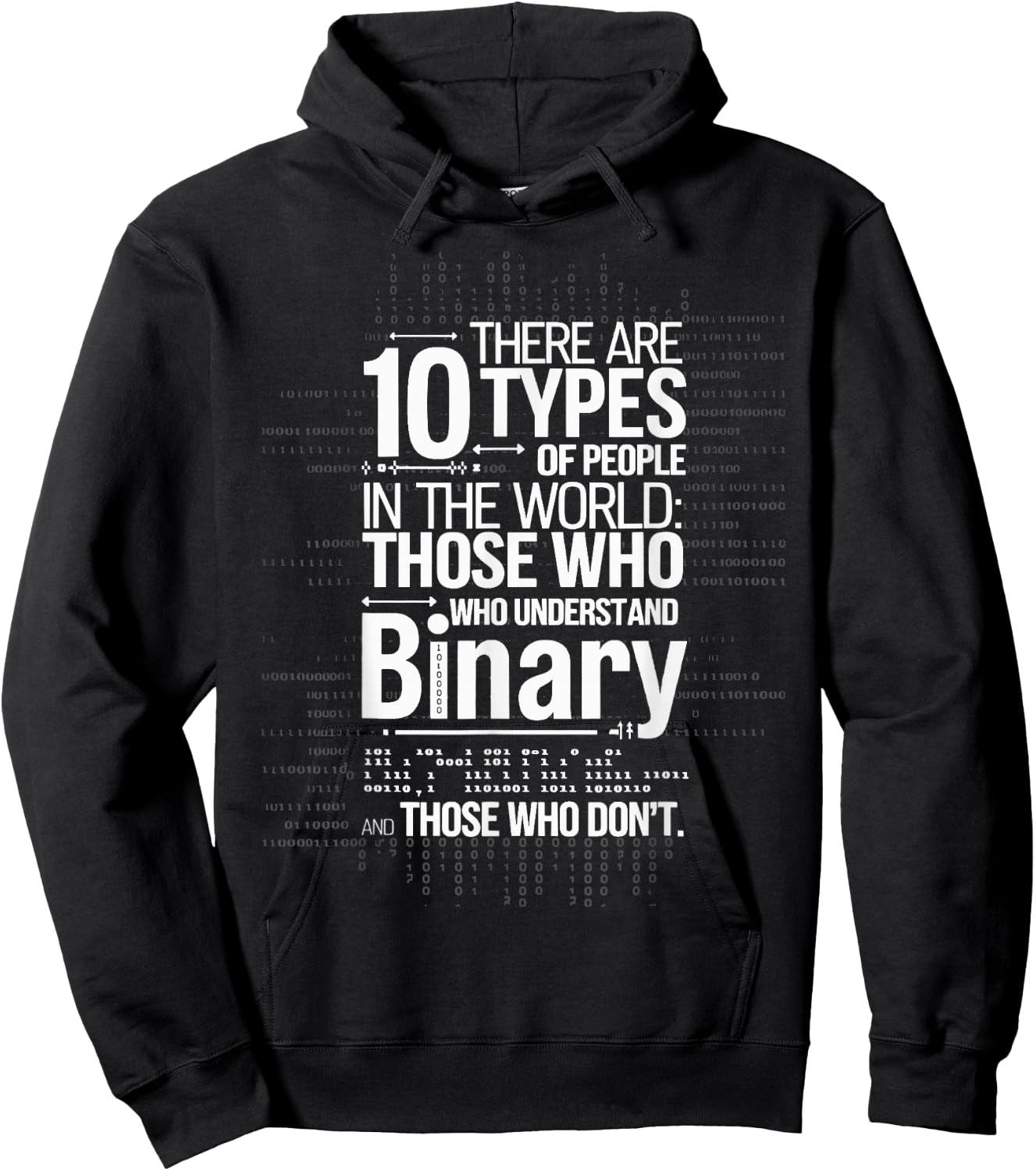 There Are 10 Types Of People In The World Binary Hoodie - Hoodie | Black