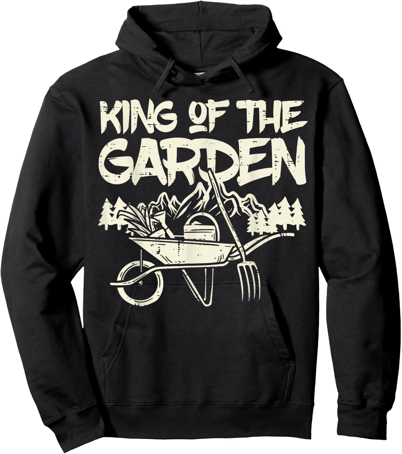 King of The Garden Cool Gardening Gardener Grandpa Dad Men Hoodie - Hoodie | Black