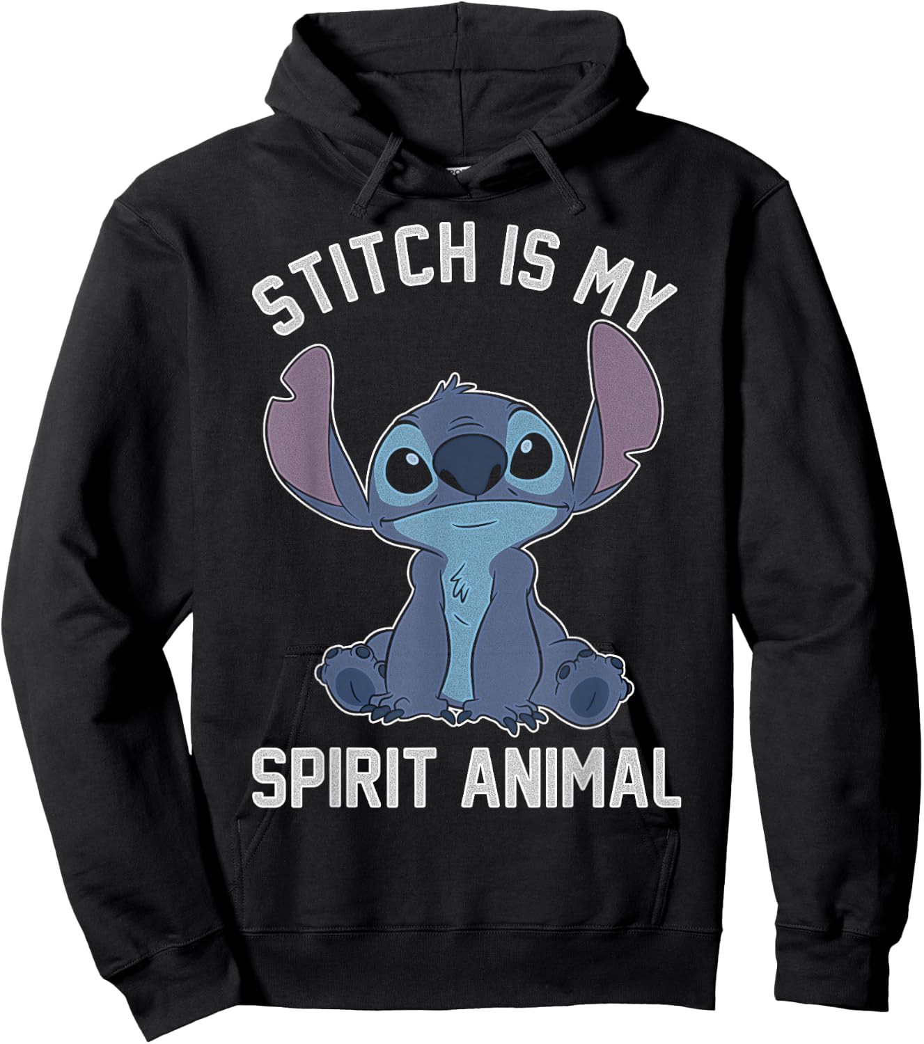 Disney Lilo & Stitch My Spirit Animal Portrait Hoodie - Hoodie | Black