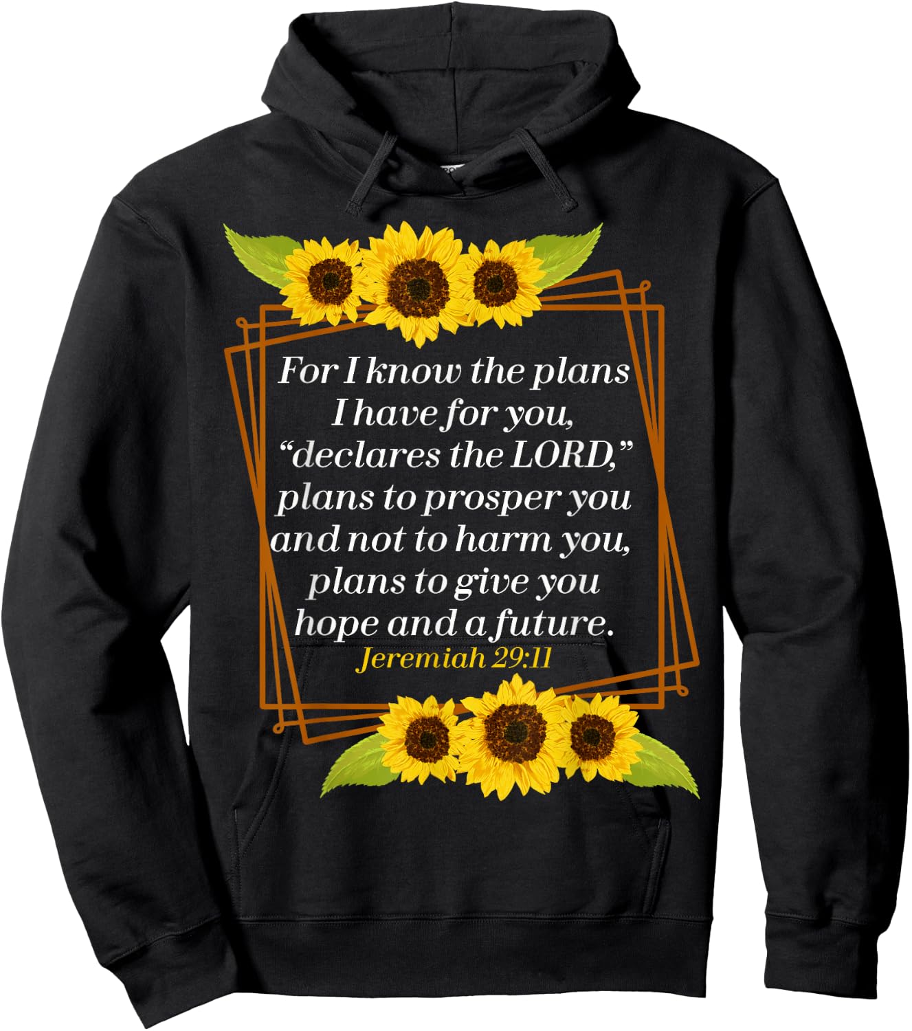 Jeremiah 29:11 Bible Christian for Christian Hoodie - Hoodie | Black