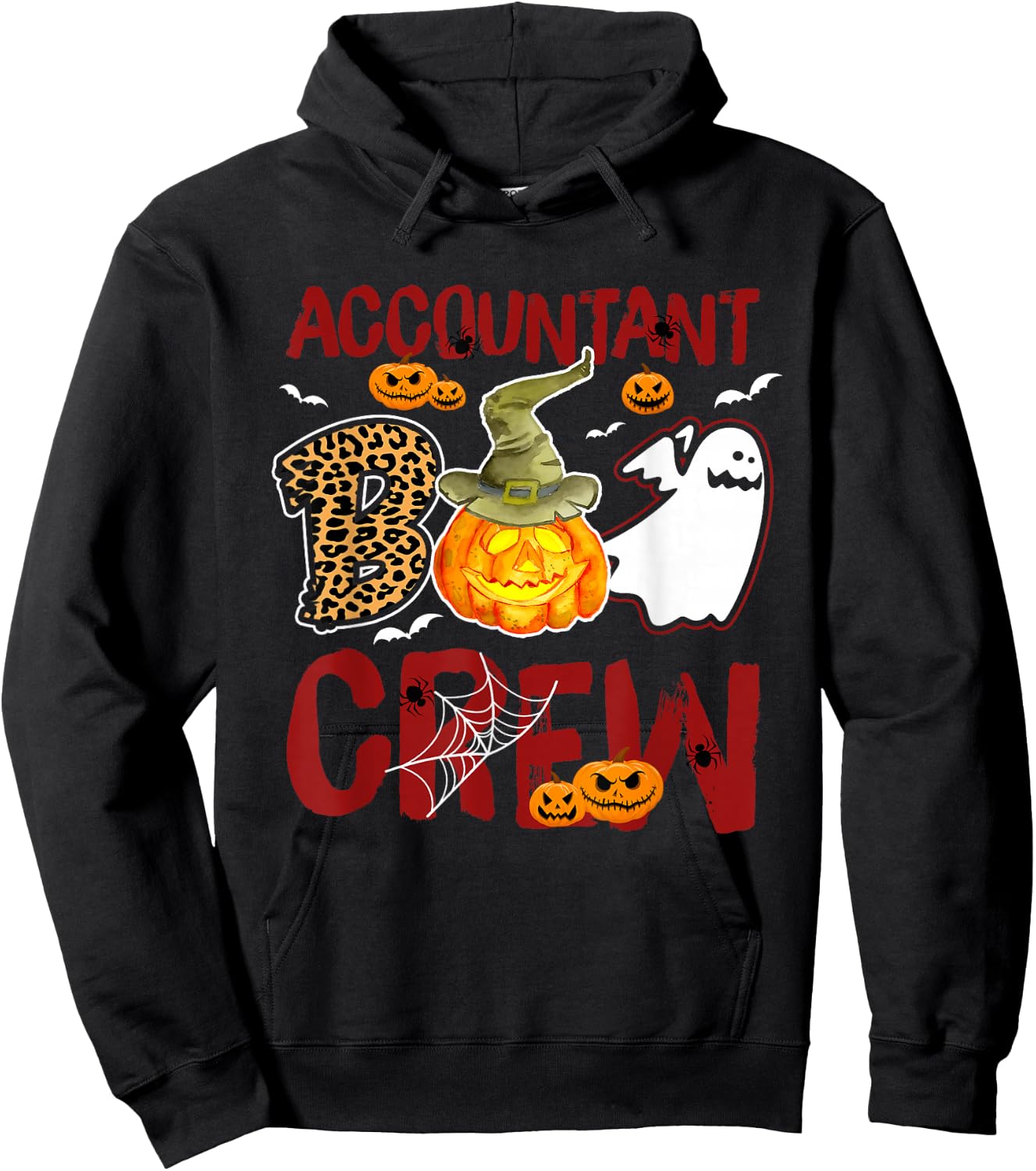 Accountant Boo Crew Halloween Accounting Costume Hoodie - Hoodie | Black