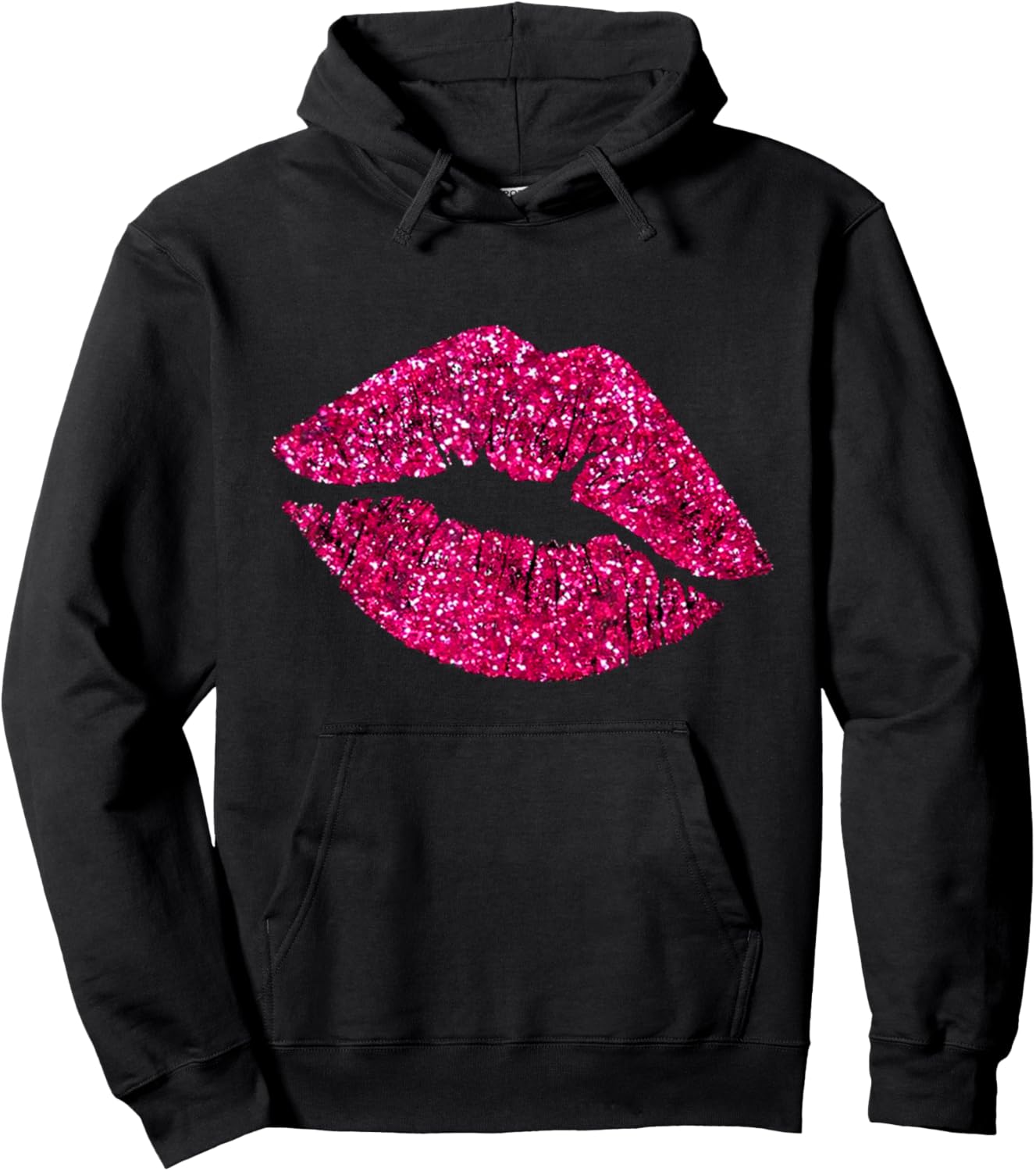 Gifts Vintage Sexy Pink Lipstick Beauty Kiss Lips Hoodie - Hoodie | Black