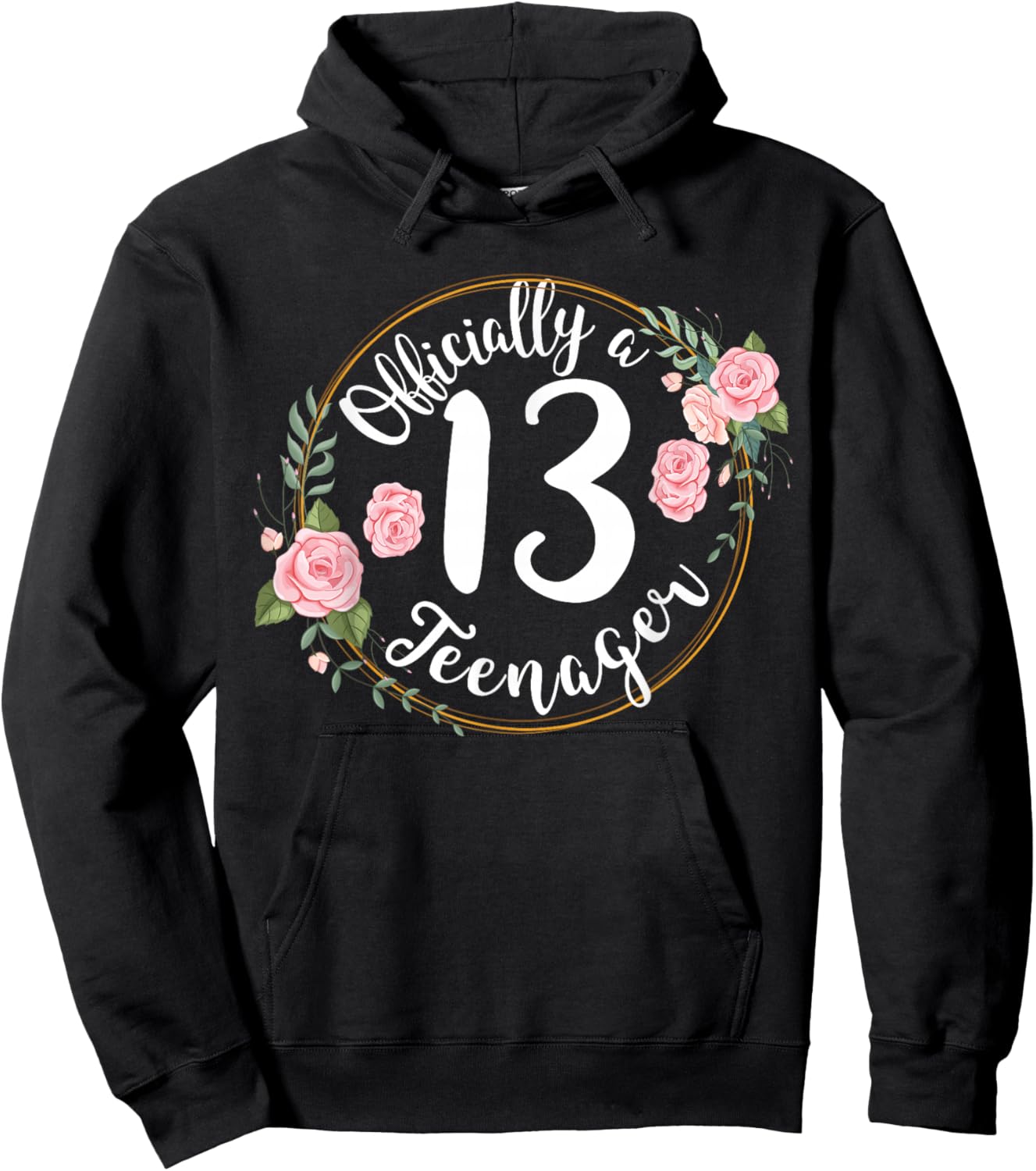 13th Birthday Official Teenager Teen Girls 13 Years Old Hoodie - Hoodie | Black