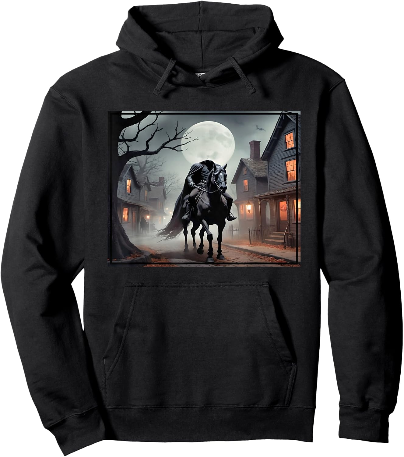 Headless Horseman Riding Through The Town of Sleepy Hollow Hoodie - Hoodie | Black
