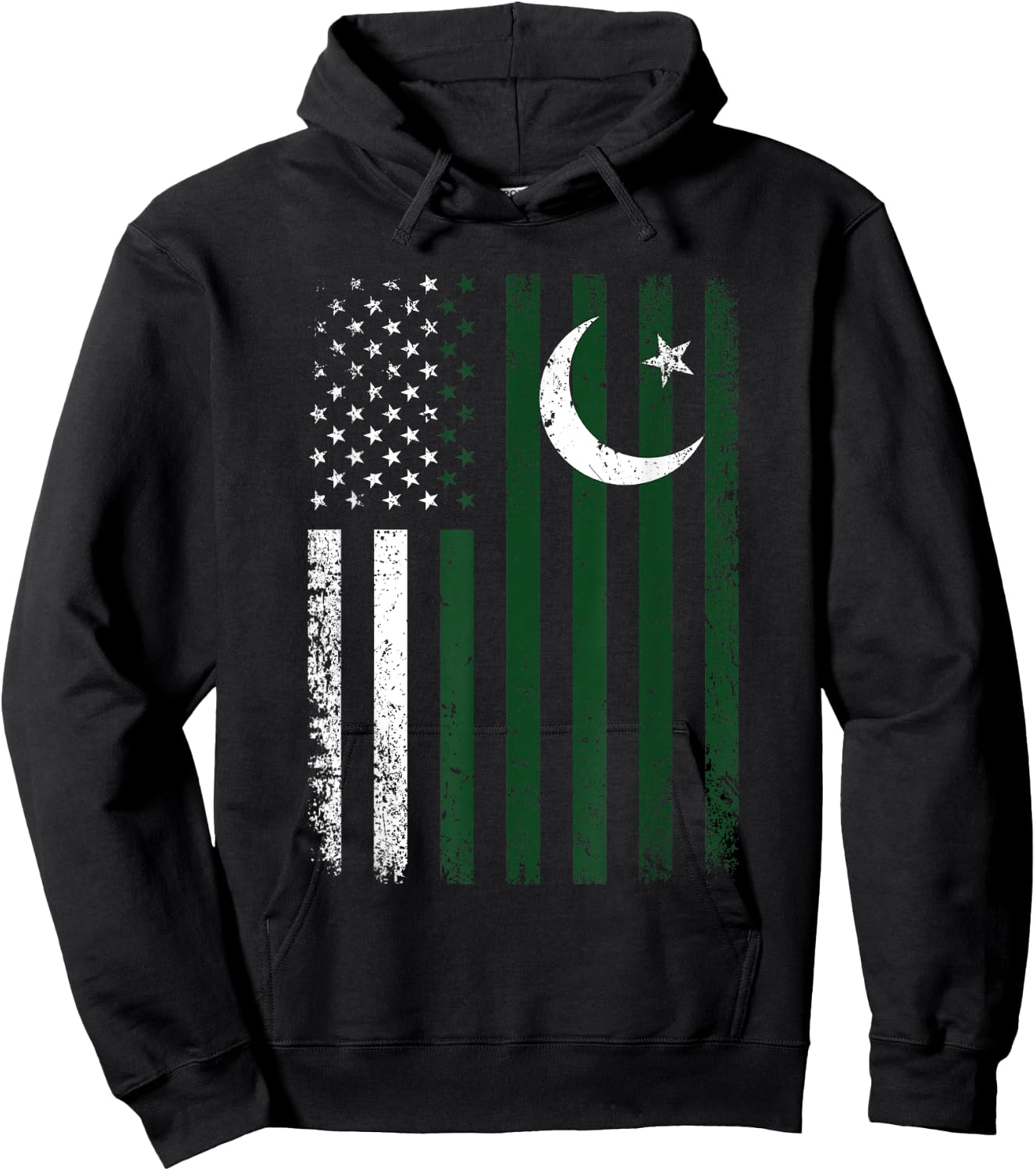 Pakistan Flag 4th of July USA Pakistani Flag Kids Men Hoodie - Hoodie | Black