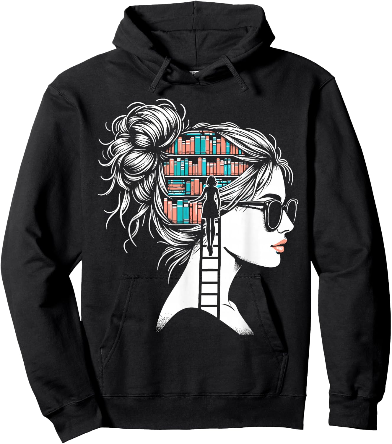 Bookworm Book Nerd Librarian Gifts Bookish Funny Librarian Hoodie - Hoodie | Black