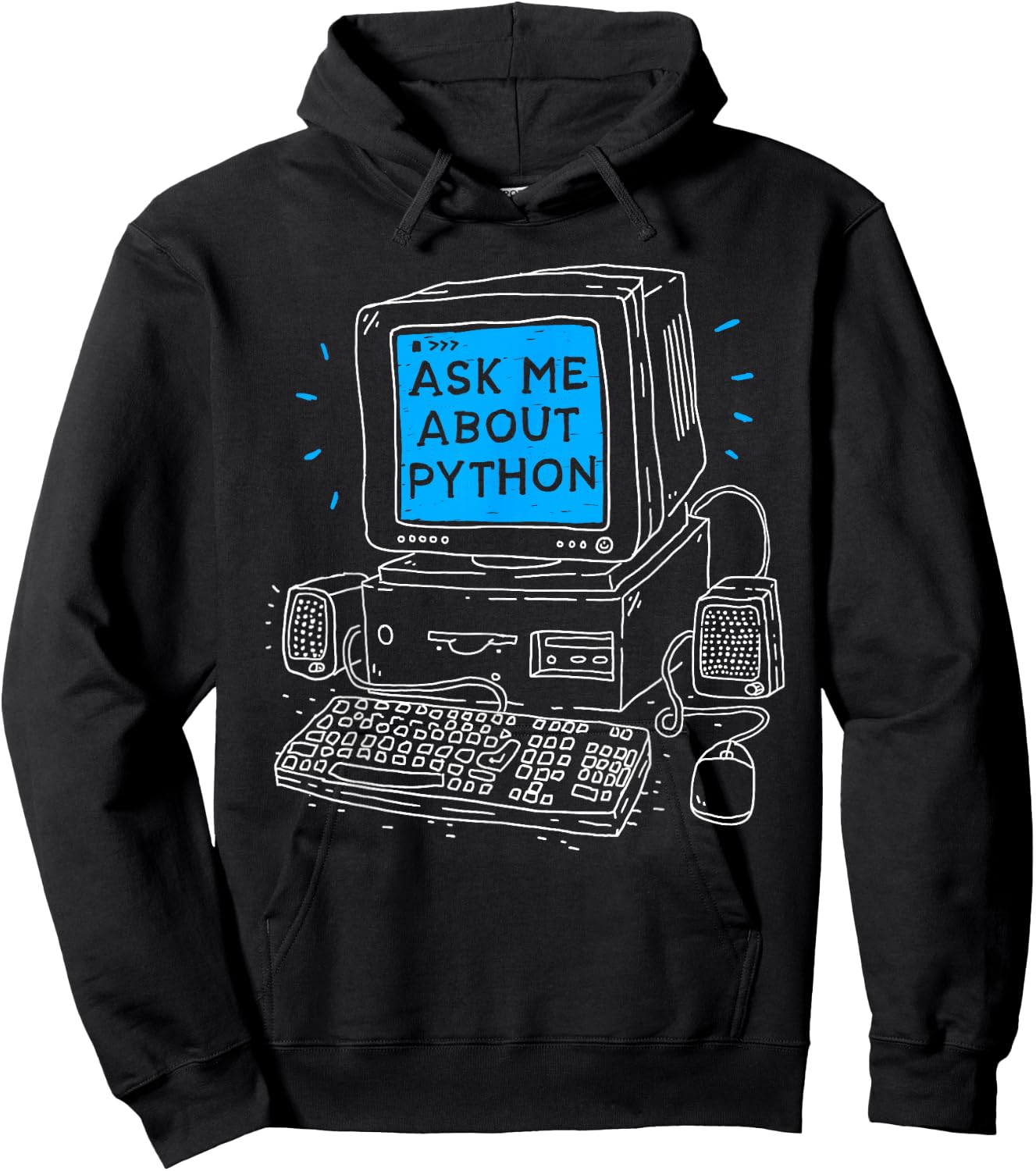 Ask Me About Python - Python Programming Shirt & Coding Gift Hoodie - Hoodie | Black