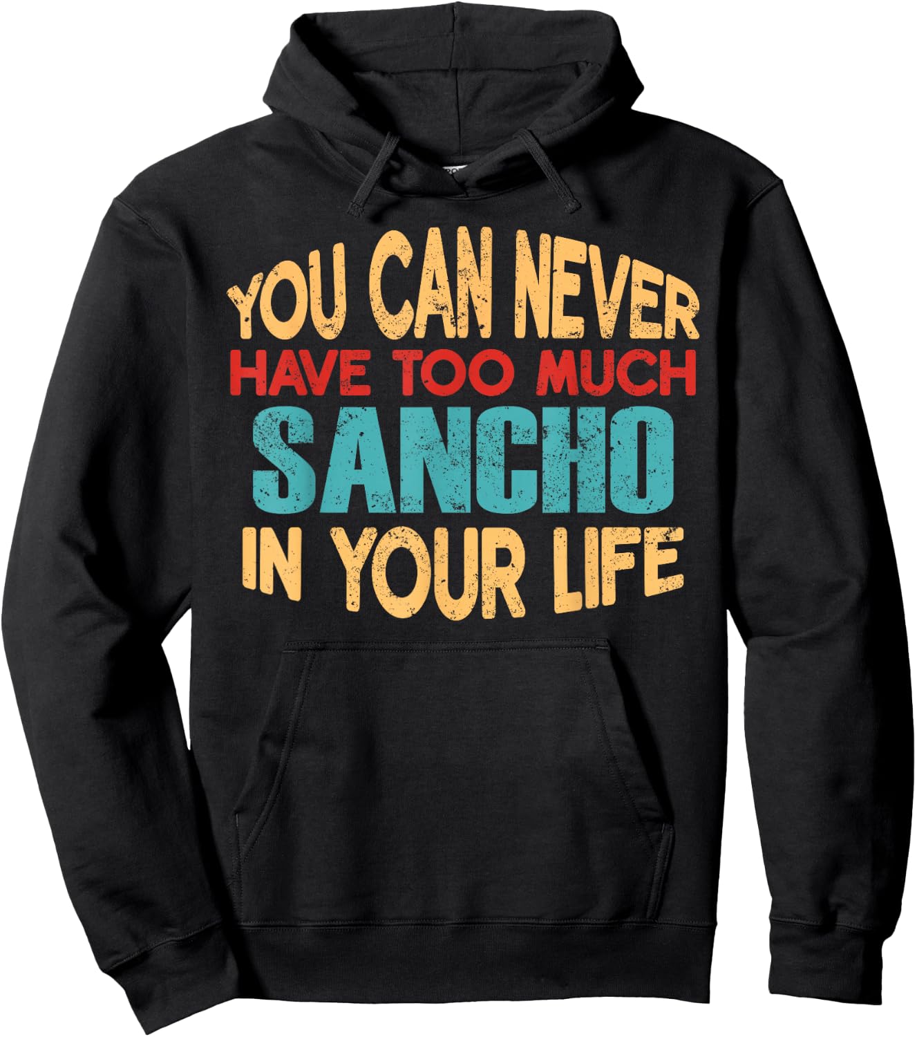 Funny Sancho Personalised First Name Joke Item Hoodie - Hoodie | Black