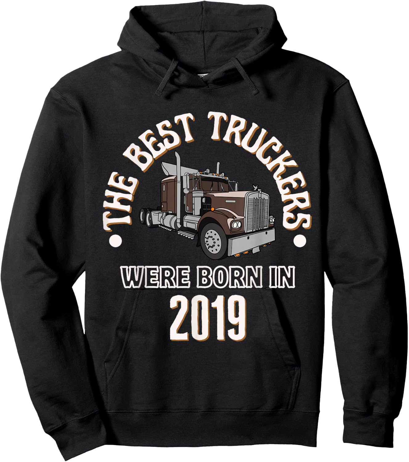 The Best Trucker Drivers were Born in 2019 Birthday Gift Hoodie - Hoodie | Black