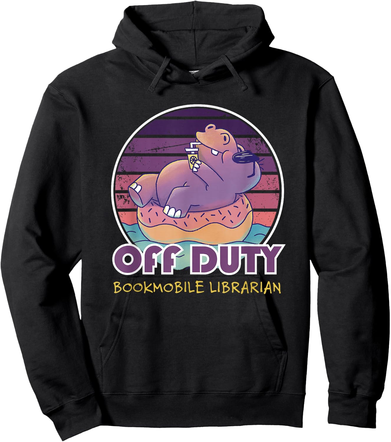 Off Duty Bookmobile Librarian Job Coworker Hoodie - Hoodie | Black