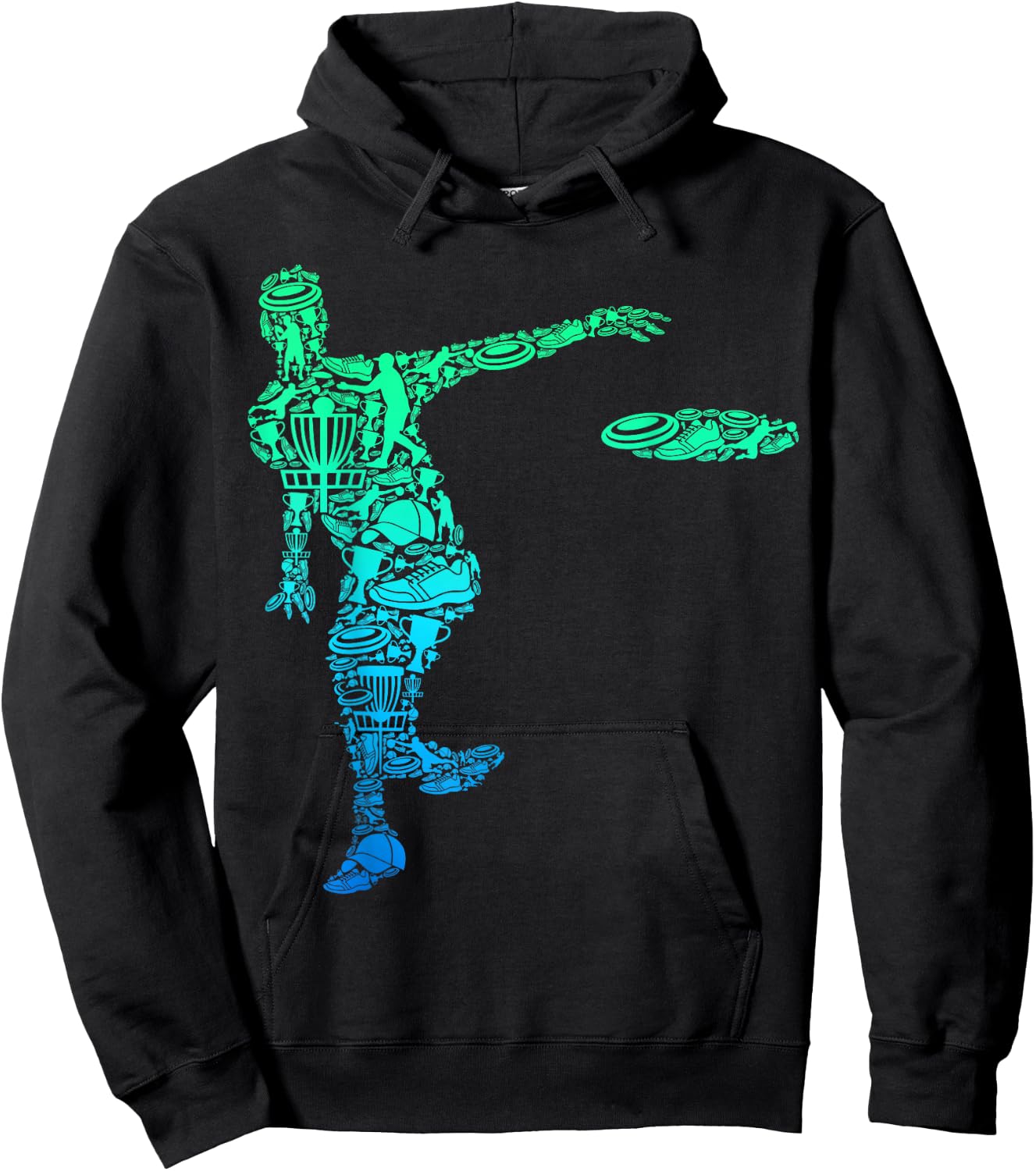 Disc Golf Frisbee Men Kids Boys Hoodie - Hoodie | Black