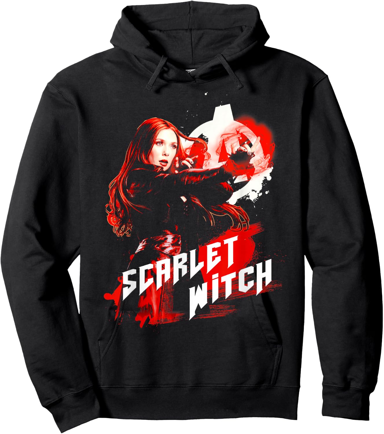 Marvel Infinity War Scarlet Witch Red Splat Graphic Hoodie - Hoodie | Black